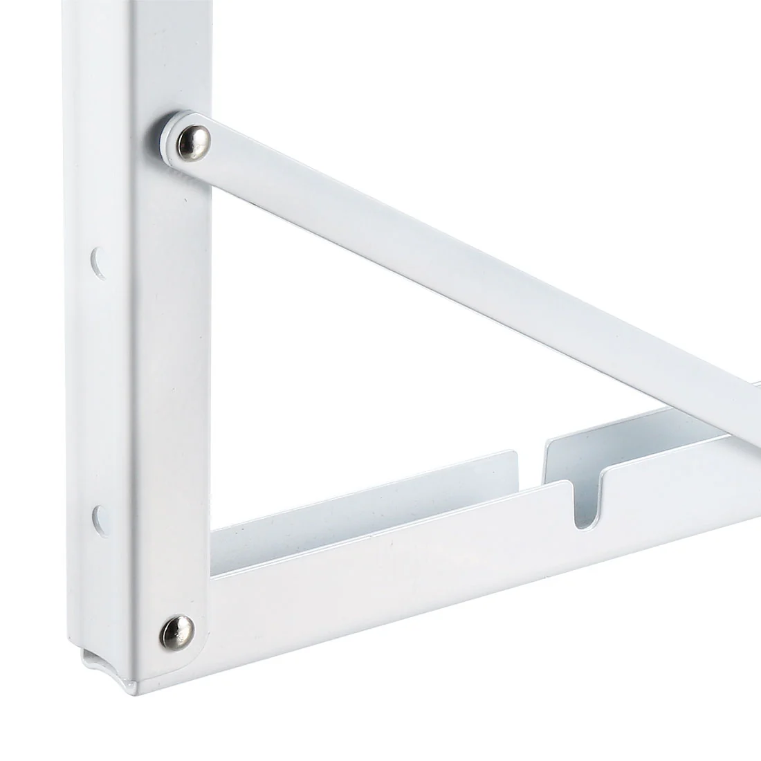 Uxcell Folding Bracket 16 inch 400mm for Shelf Table Desk Wall Mounted Support Collapsible Long Release Arm Space Saving Carbon Steel - Image 4