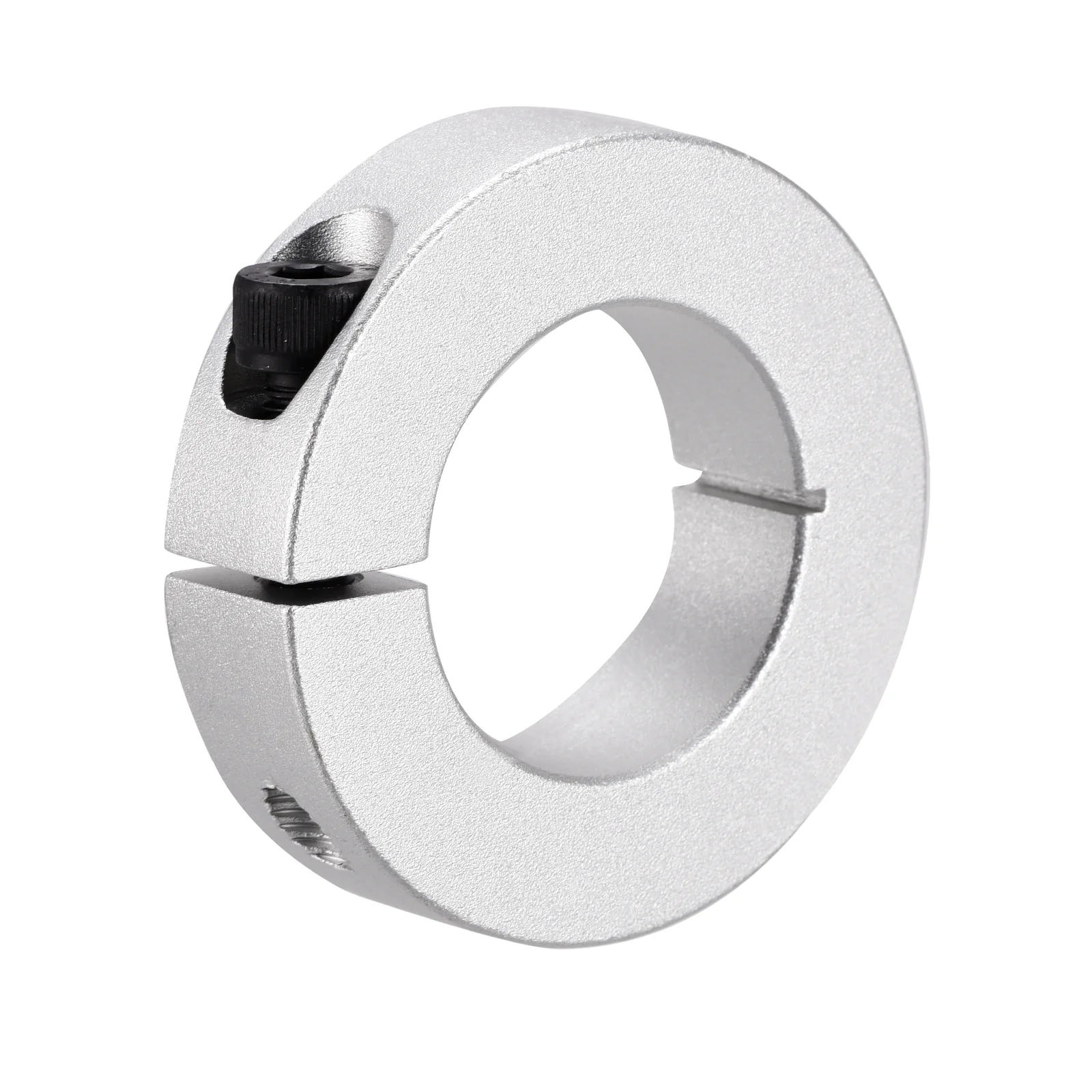 Shaft Collar 1.57" Single Split Aluminum Collar W Set Screw Silver Tone