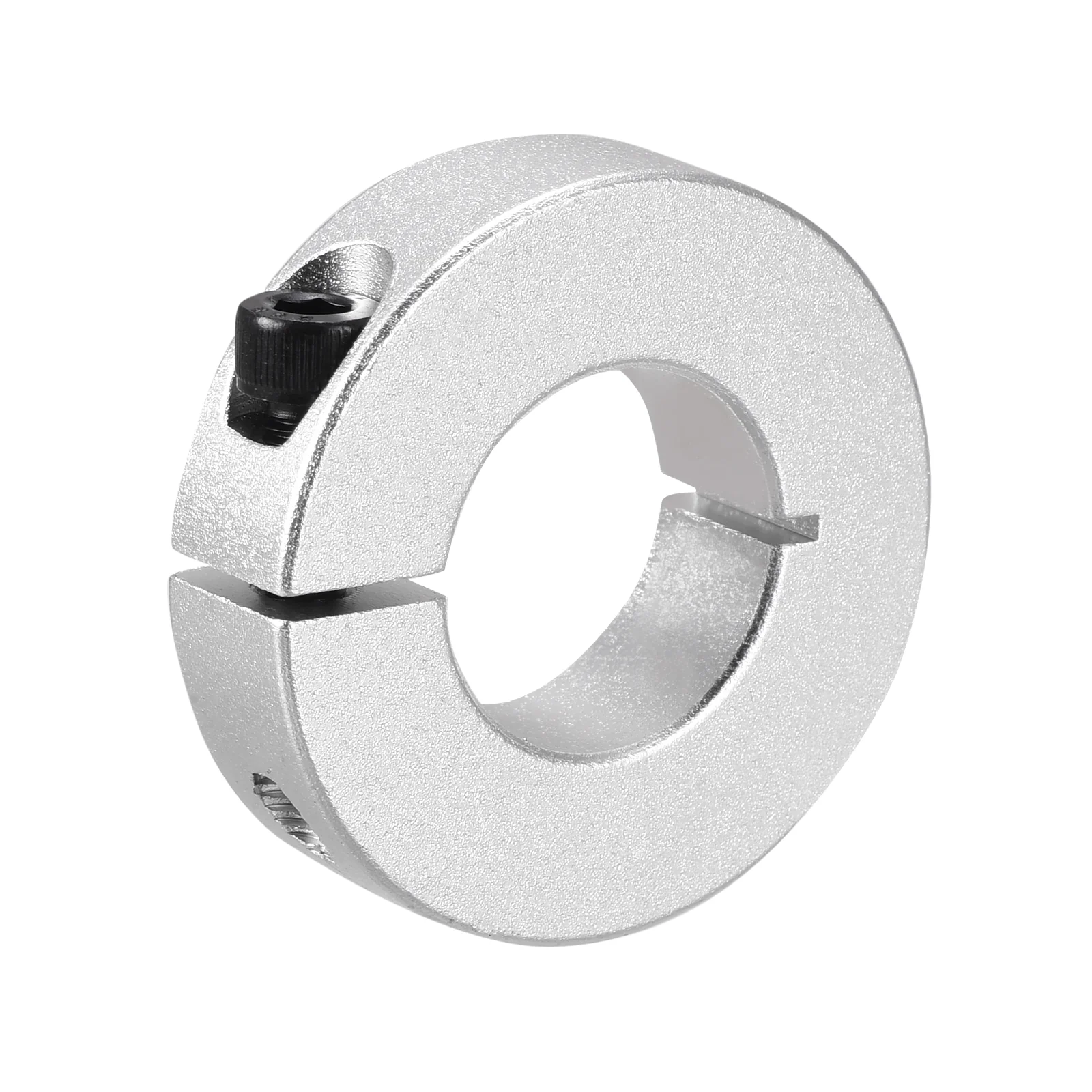 Shaft Collar 0.67" Single Split Aluminum Collar W Set Screw Silver Tone