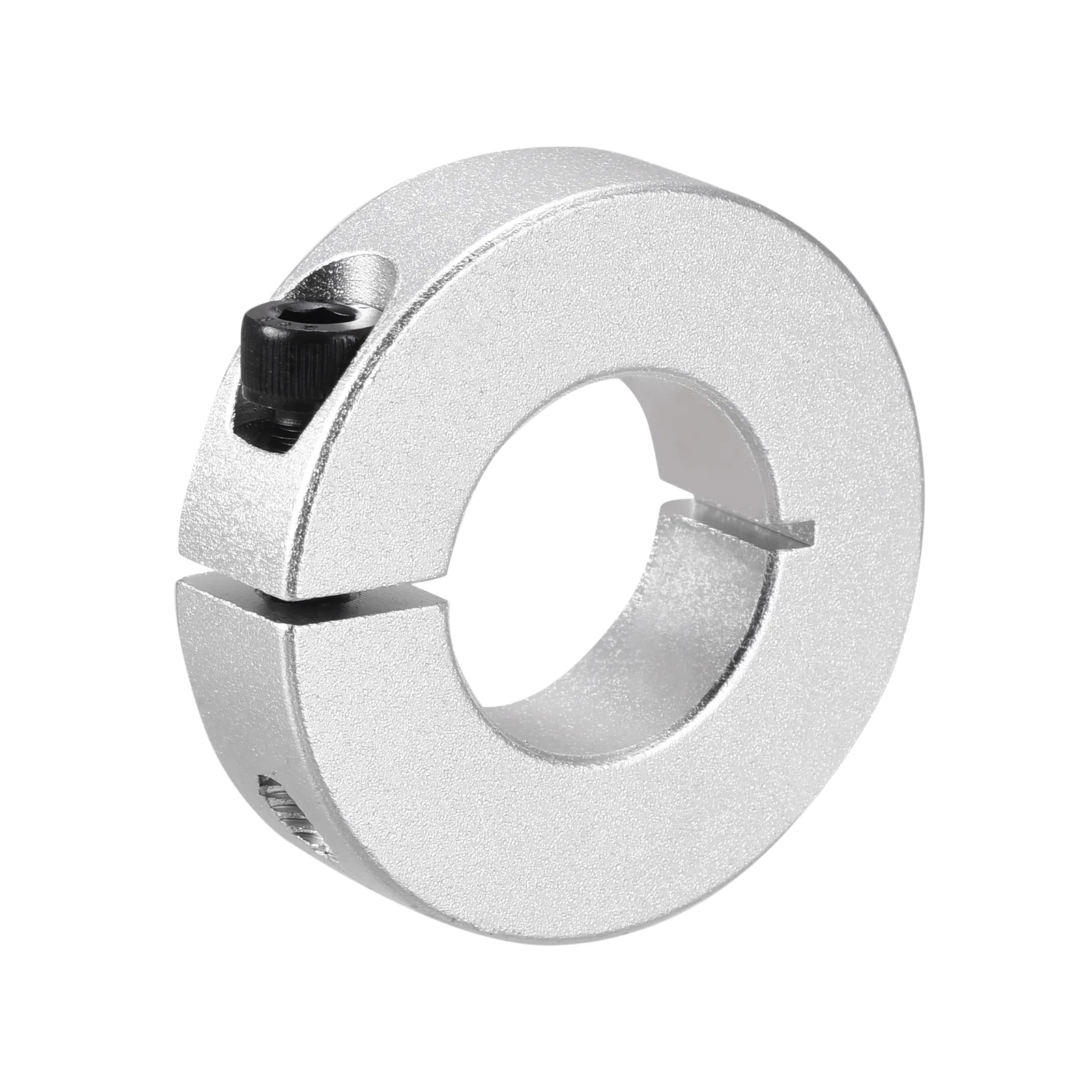 Shaft Collar 0.63" Single Split Aluminum Collar W Set Screw Silver Tone