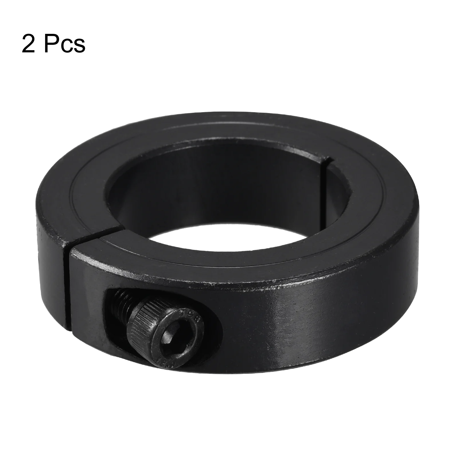 Shaft Collar 1.38" Single Split Carbon Steel Collar W Set Screw Black 2 Pack - Image 3