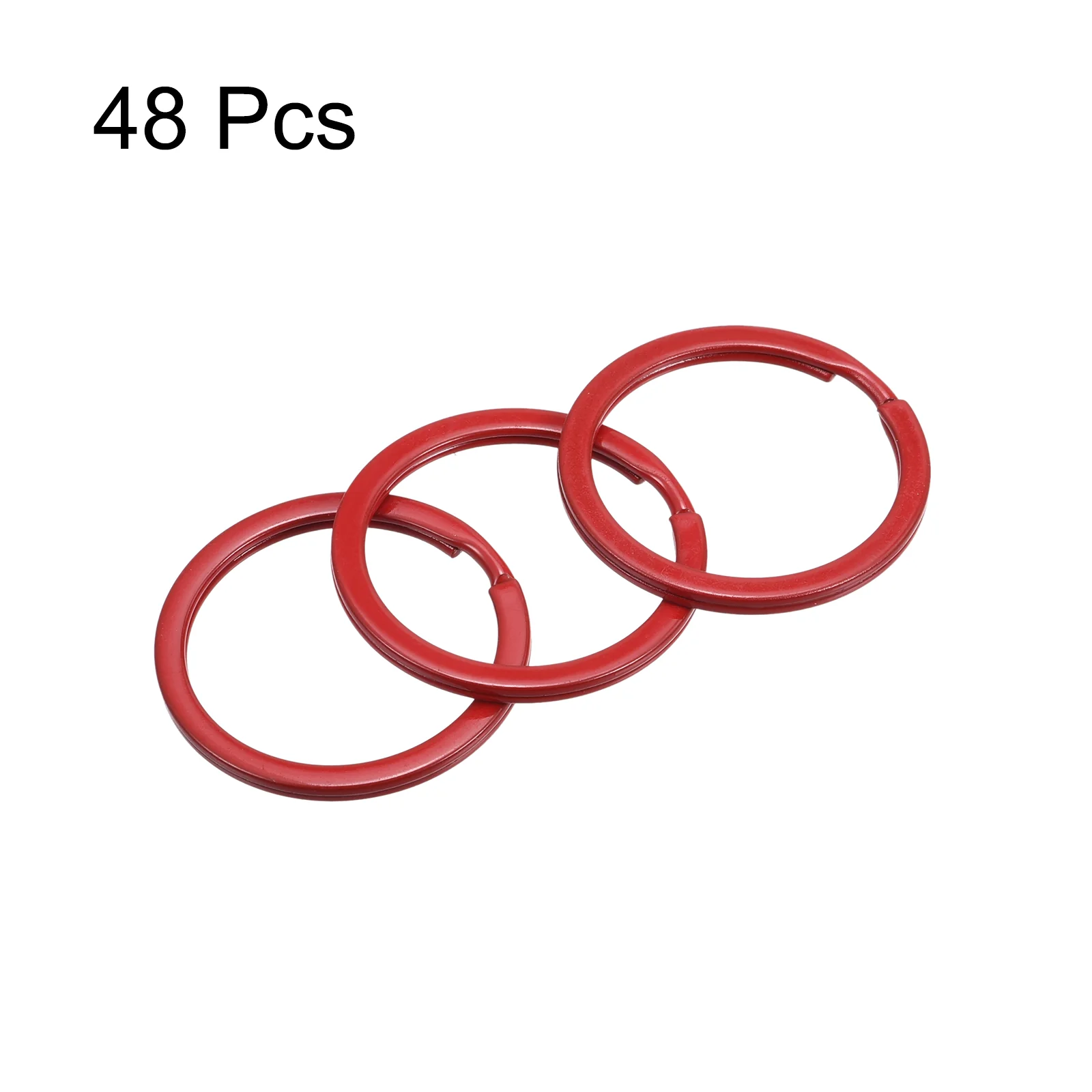Uxcell Split Keychain Rings, Round Flat Key Holder for Keys Organization, Decoration - Image 3