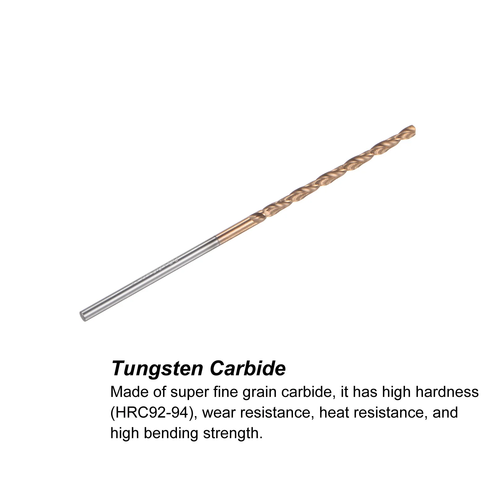 Uxcell 1.8mm Dia 60mm Length Titanium Coated K35 Tungsten Carbide Twist Drill Bit - Image 4