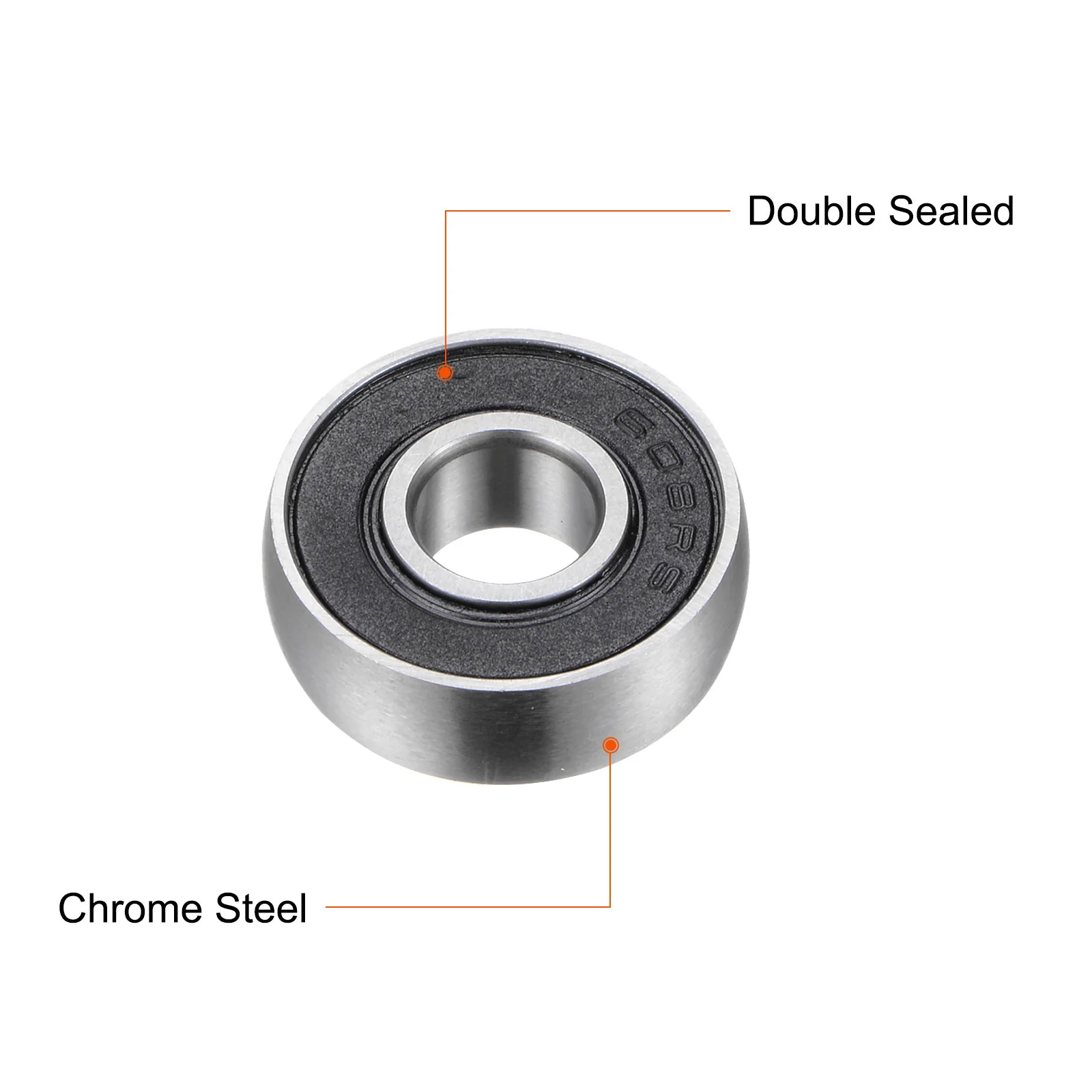 Uxcell Roller Ball Bearings Double Sealed Chrome Steel Spherical Surface - Image 9