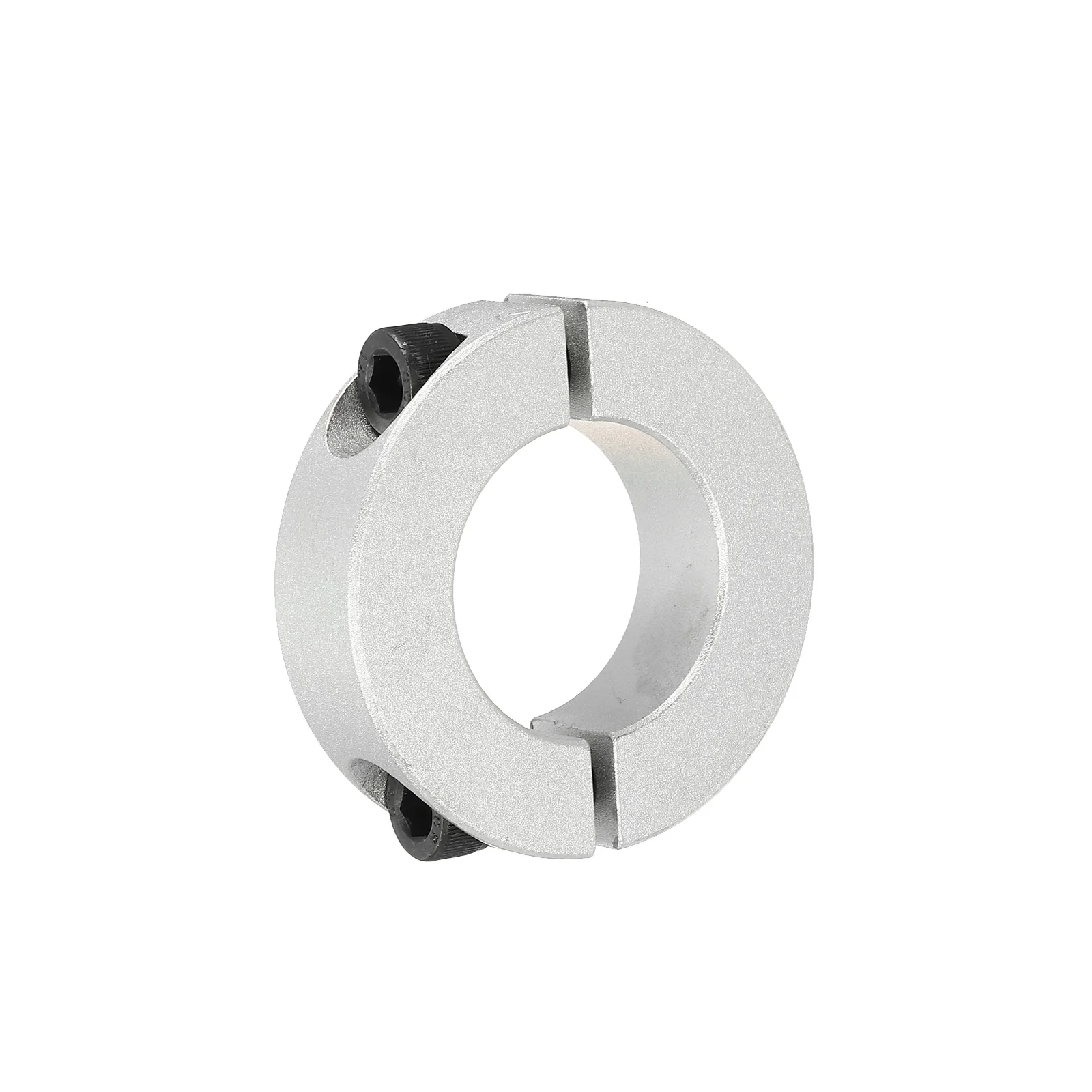 Shaft Collar 1.77" Double Split Aluminum Collar W Set Screw Silver Tone