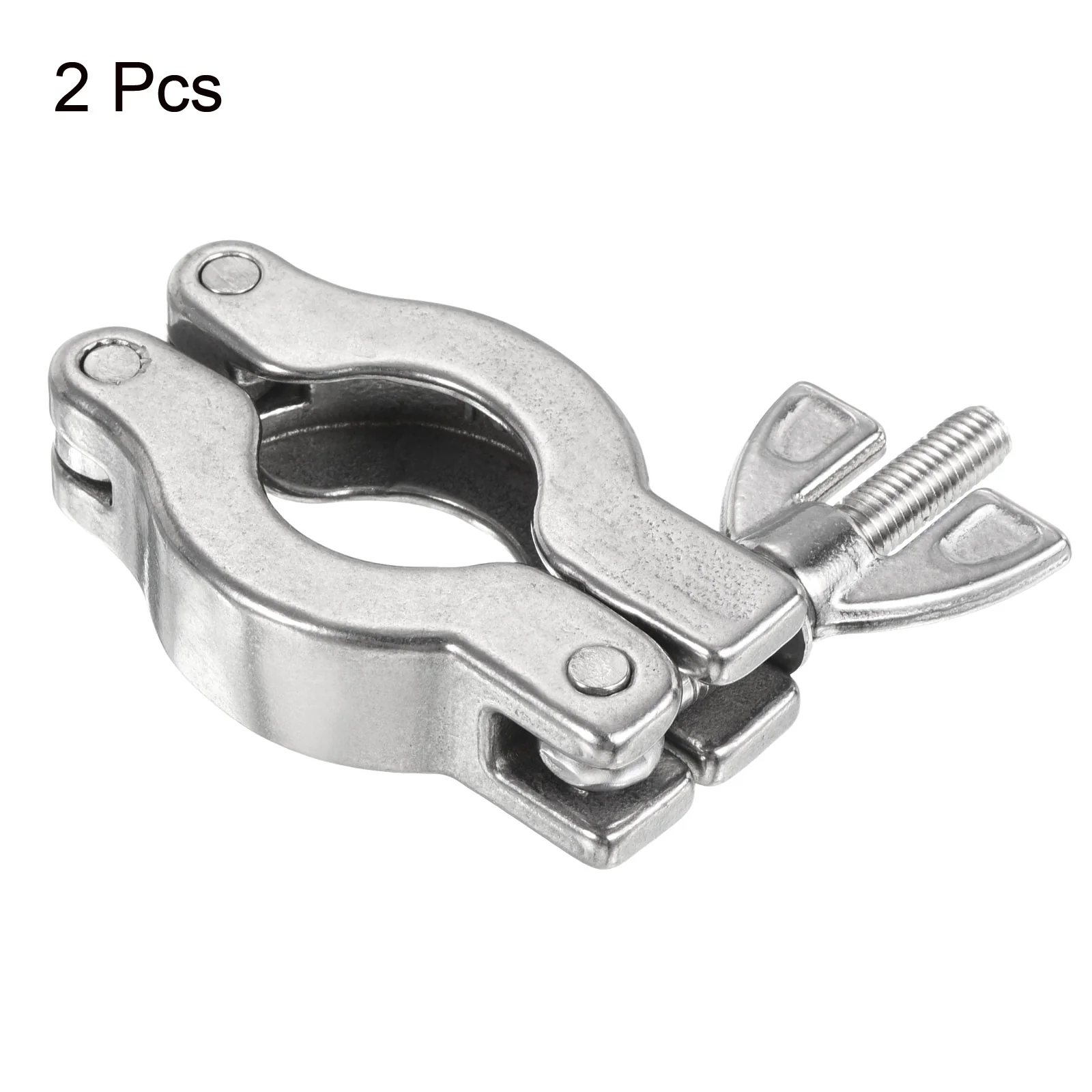 KF-16 Vacuum Clamp, 2 Pack Hose Clamp with Wing Nut for Ferrule, Silver - Image 3