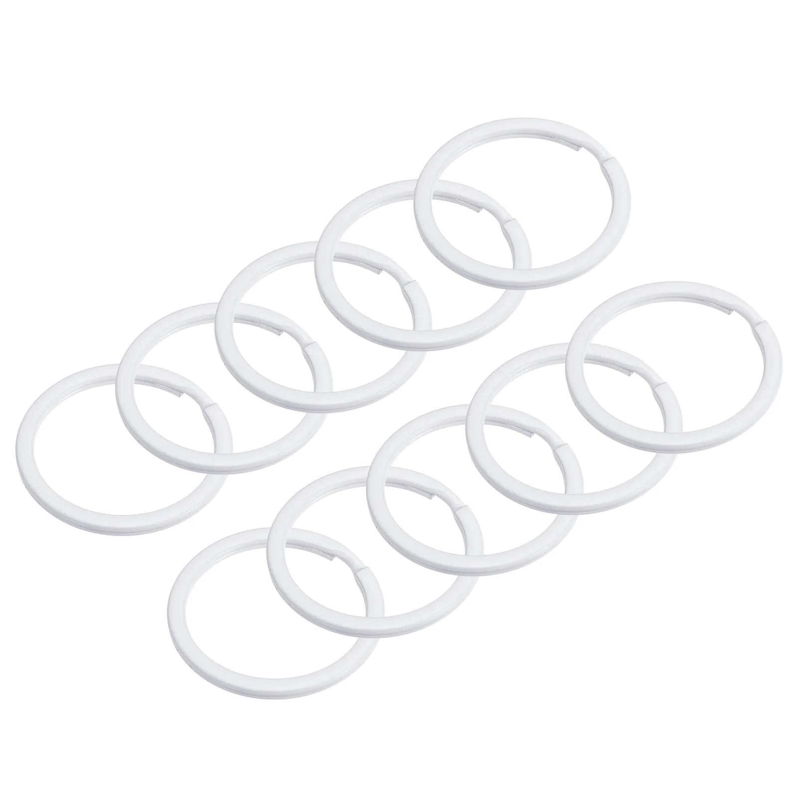 Split Keychain Rings, Round Flat Key Holder for Keys Organization, Decoration