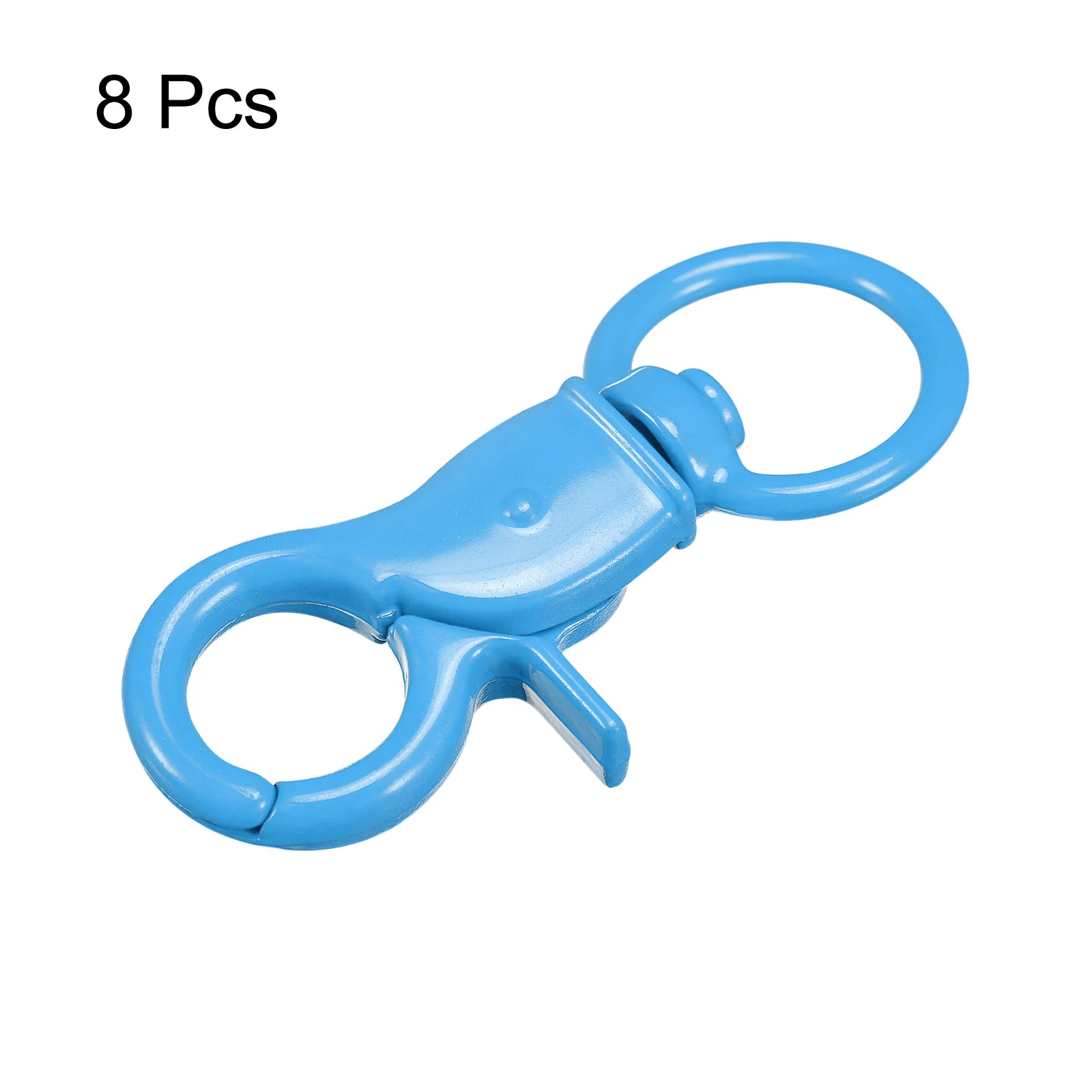 Uxcell Swivel Clasps Lanyard Snap Hook, 44mm Colorful Lobster Claw Clasp for Keys Organization, DIY Crafting, Blue, 8Pcs - Image 3