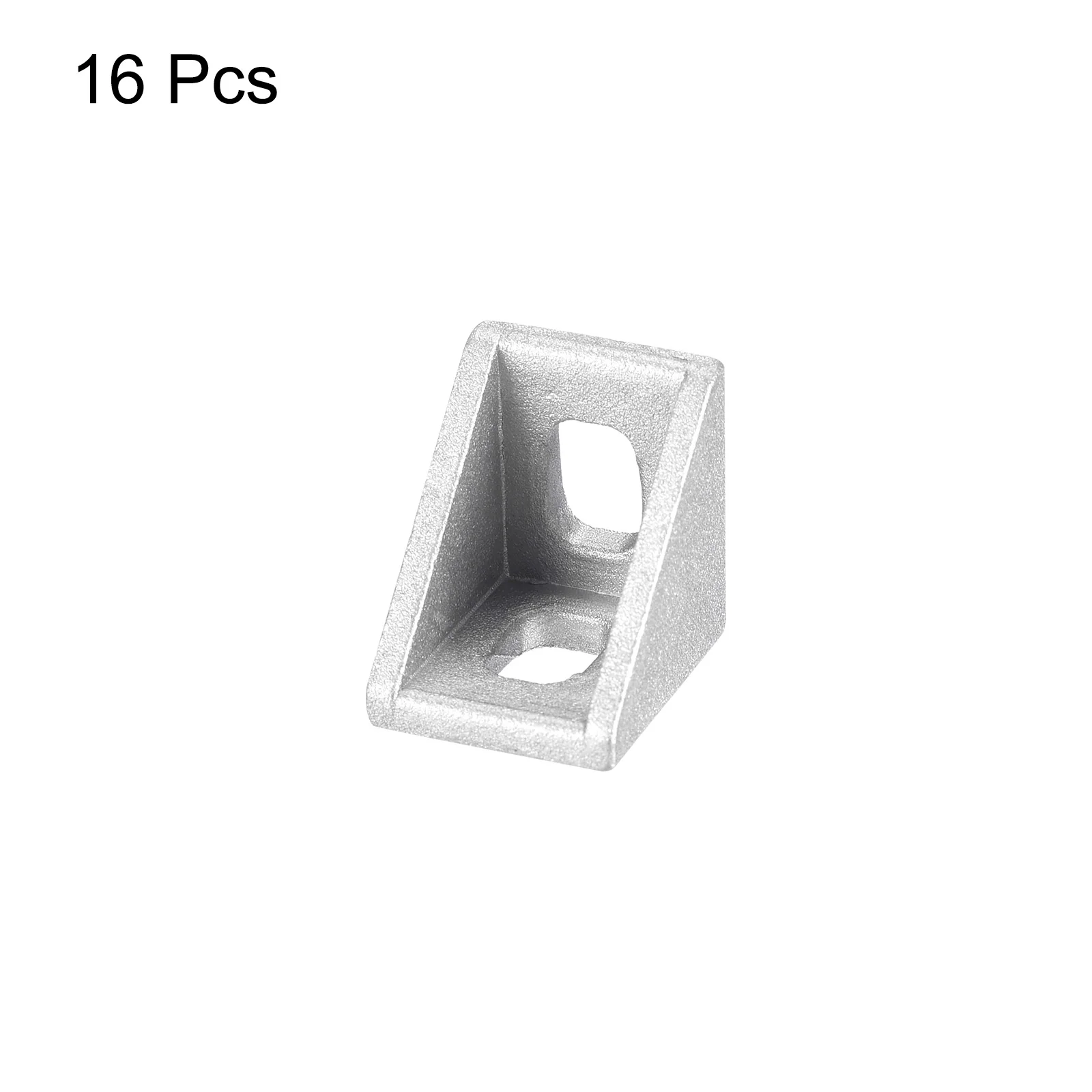 Uxcell 16Pcs Inside Corner Bracket Gusset, 20x20x17mm 2020 Angle Connectors for 2020 Series Aluminum Extrusion Profile Silver - Image 3