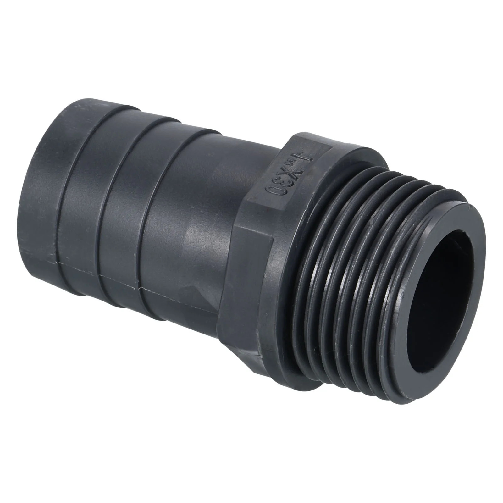 UPVC Barb Hose Fitting, 30mm Barbed G1 Male Thread Pipe Connector Adapter Quick Fittings for Water Fuel Air, Gray - Image 3