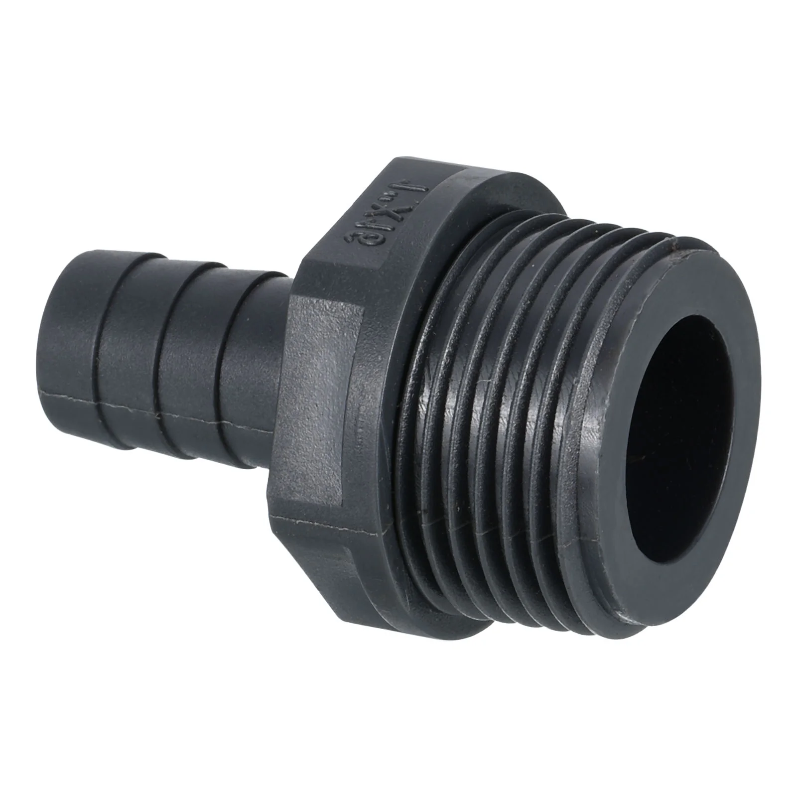UPVC Barb Hose Fitting, 16mm Barbed G1 Male Thread Pipe Connector Adapter Quick Fittings for Water Fuel Air, Gray - Image 3
