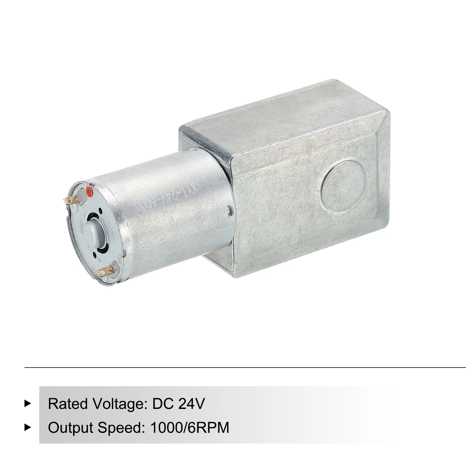 DC 24V 6RPM Turbo Worm Geared Motor 6mm D Shaft Reduction Electric Motor - Image 3