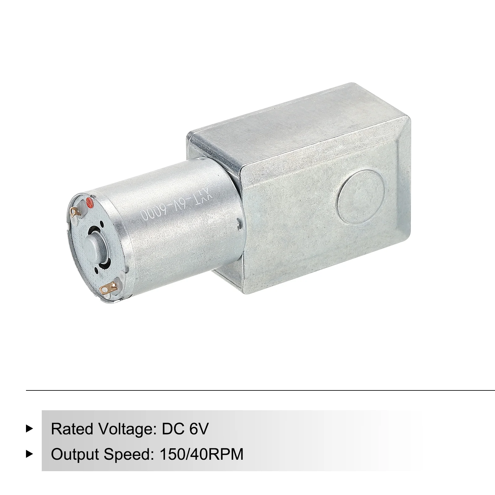 DC 6V 40RPM Turbo Worm Geared Motor 6mm D Shaft Reduction Electric Motor - Image 3