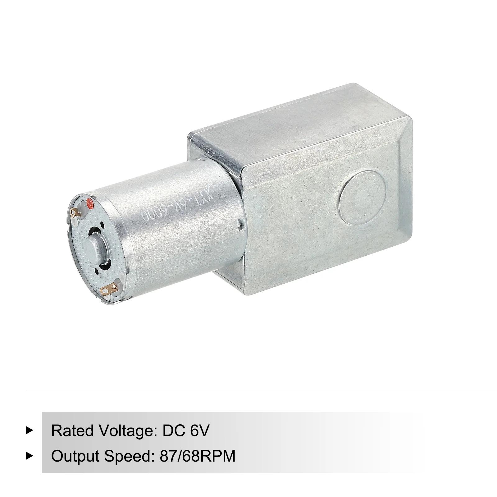 DC 6V 68RPM Turbo Worm Geared Motor 6mm D Shaft Reduction Electric Motor - Image 3