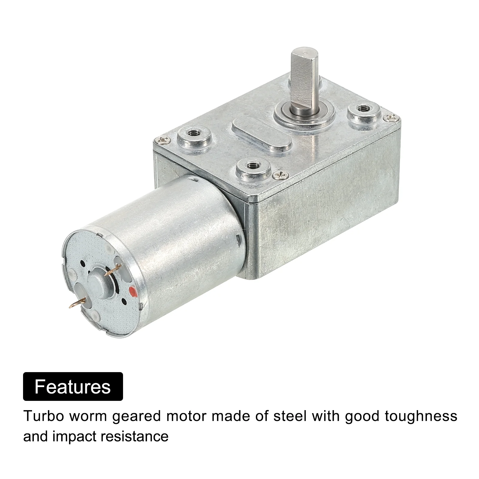DC 24V 10RPM Turbo Worm Geared Motor 6mm D Shaft Reduction Electric Motor - Image 5