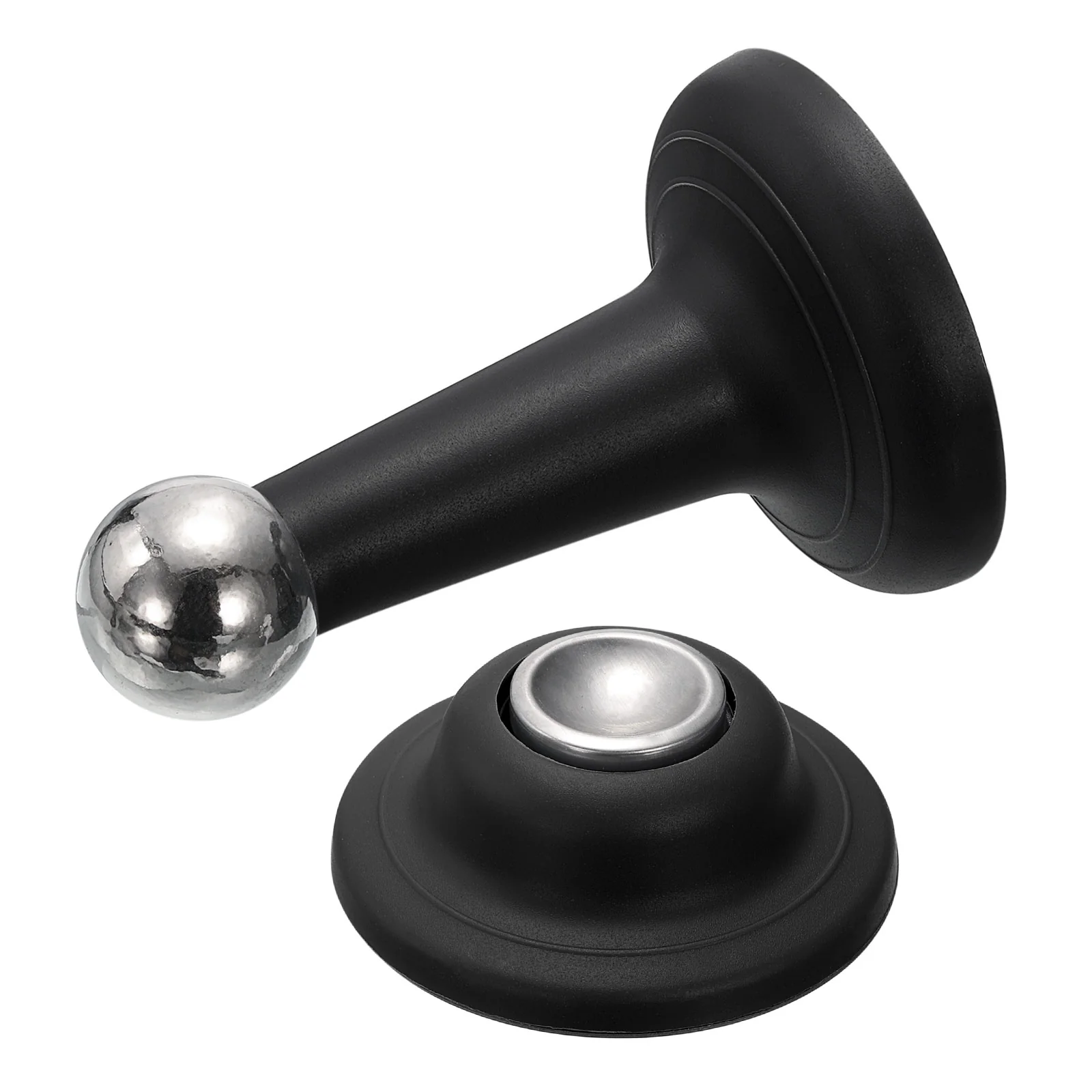 Uxcell Magnetic Door Stopper, Magnets Door Stops Wall Mount Floor Mount, Black - Image 4