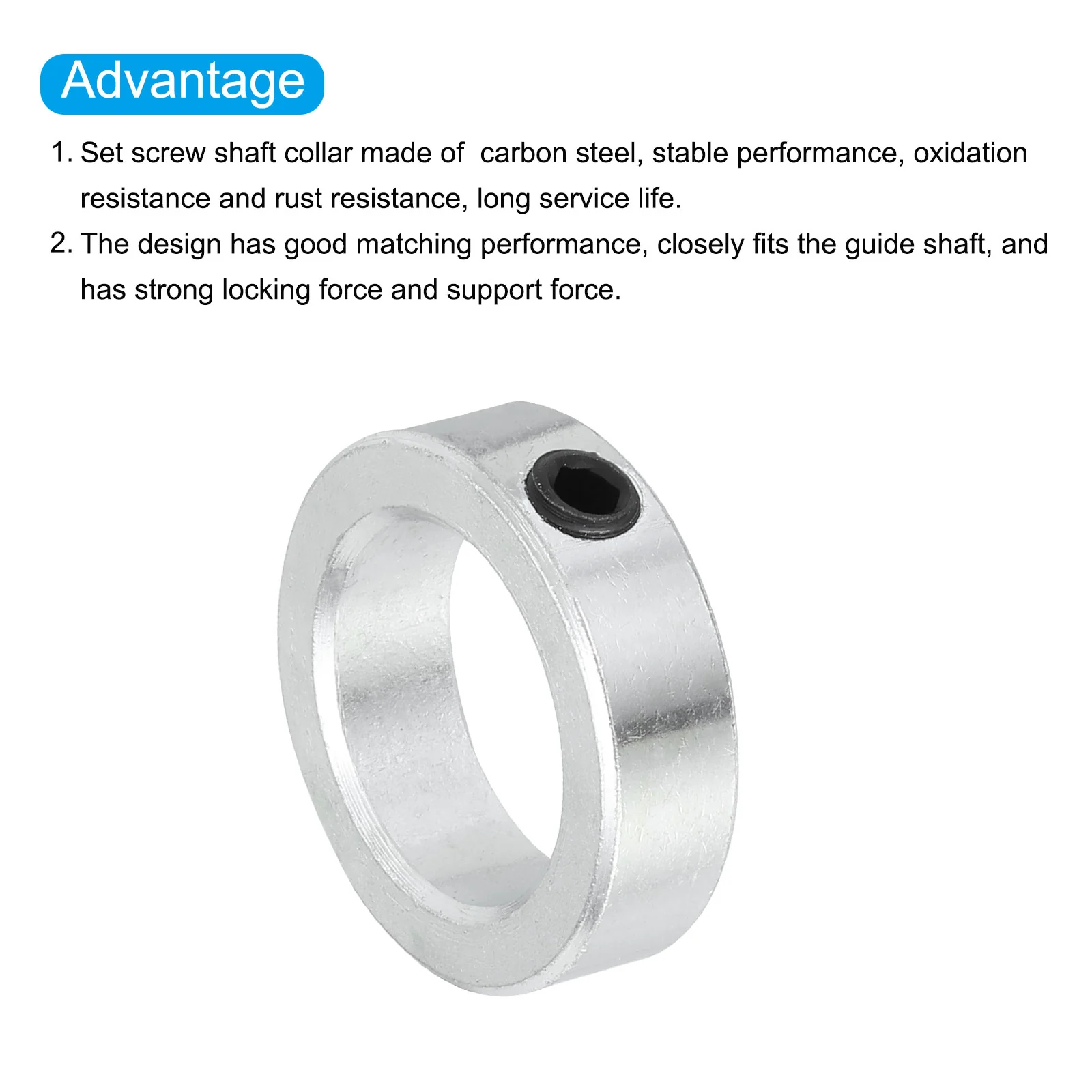Shaft Collar Bore Set Screw Style Clamping Collars for Shaft Fixing Drive Shafts - Image 4