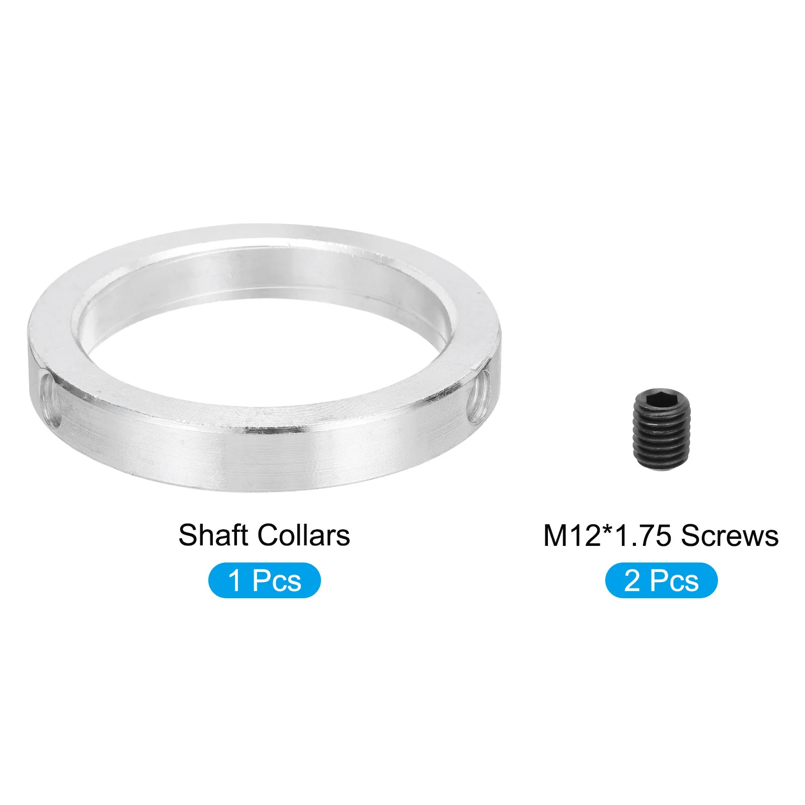Shaft Collar 3 Inch Bore Zinc Plated Carbon Steel Set Screw Style Clamping Collars Silver 1 Pcs - Image 3