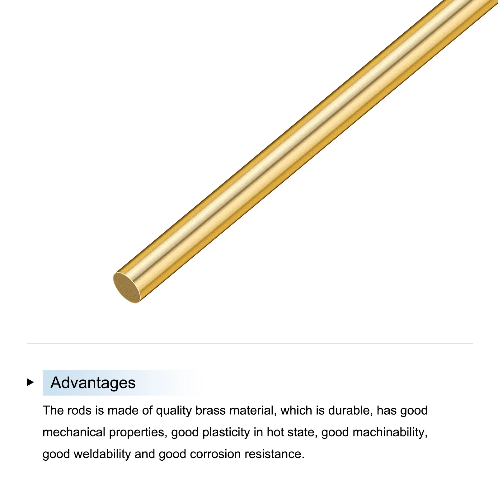 16Pcs Brass Rods 1mm x 100mm Round Metal Solid Shaft Rod Lathe Bar Stock Welding Sticks for Knife Handle DIY Craft Making Drift Punches, Gold - Image 4