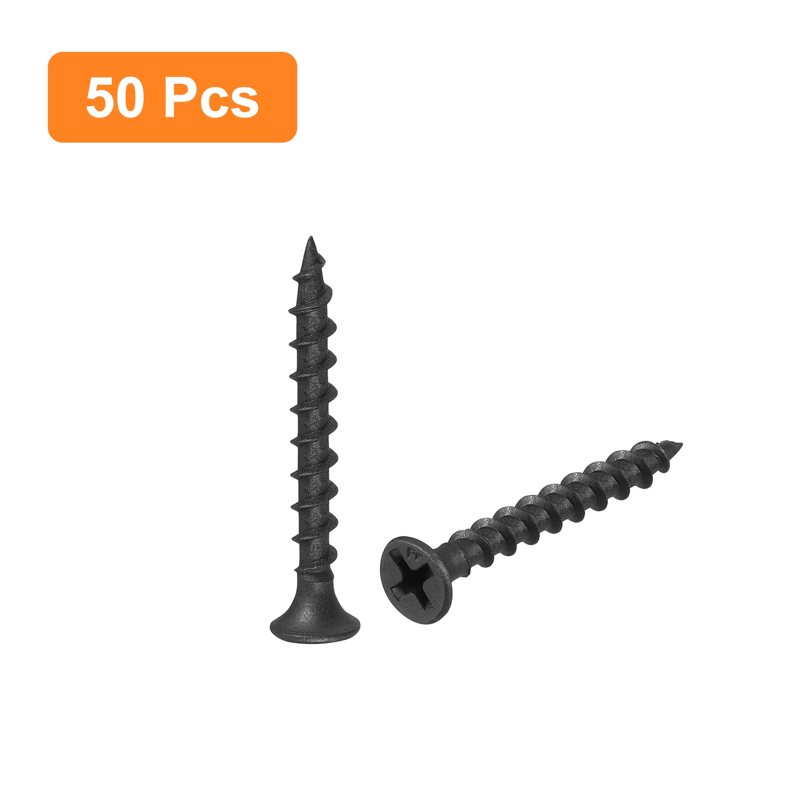 Uxcell M3.8x35mm 50pcs Phillips Drive Wood Screws, Carbon Steel Self Tapping Screws - Image 3