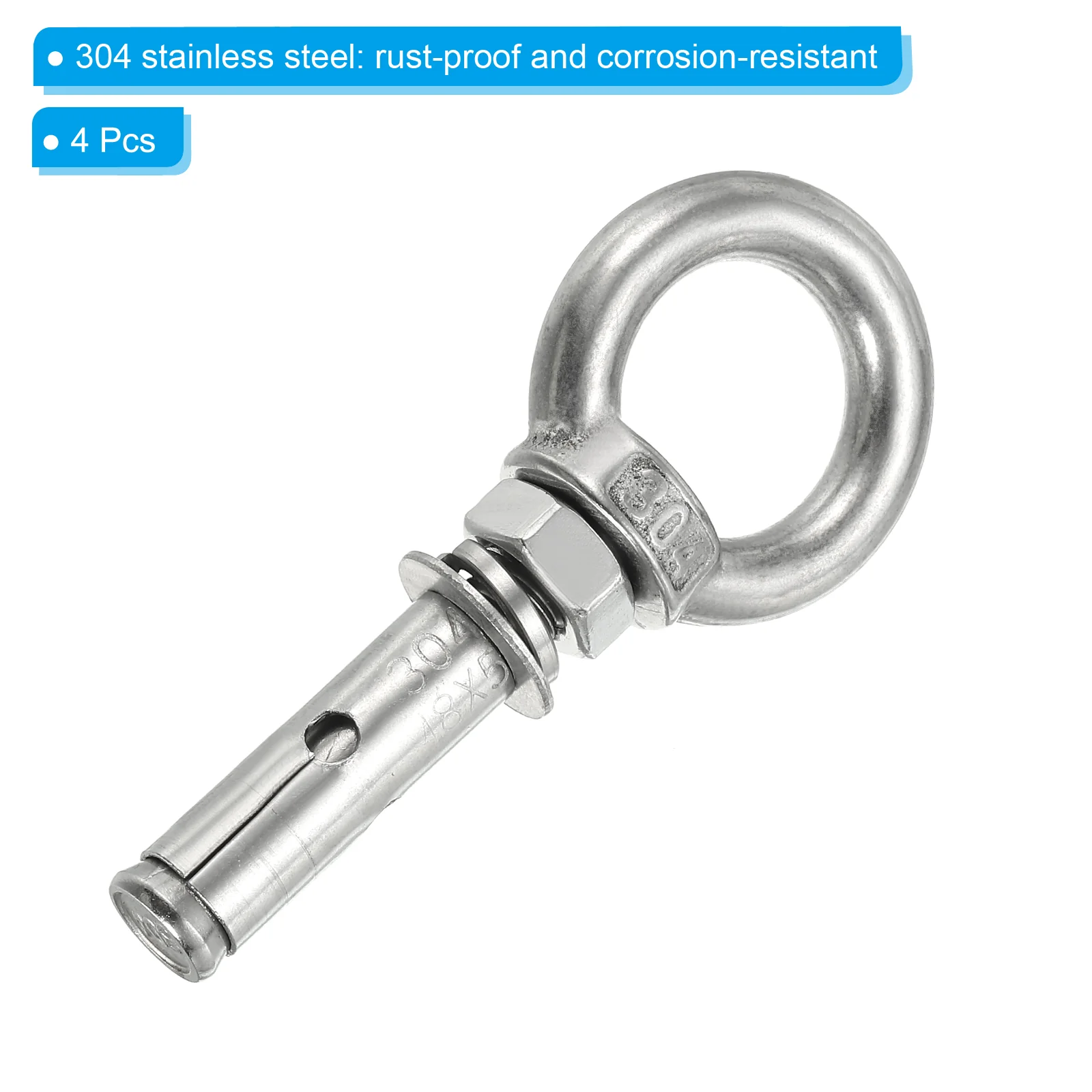 Expansion Eye Bolt 304 Stainless Steel Shoulder Eyebolt - Image 33