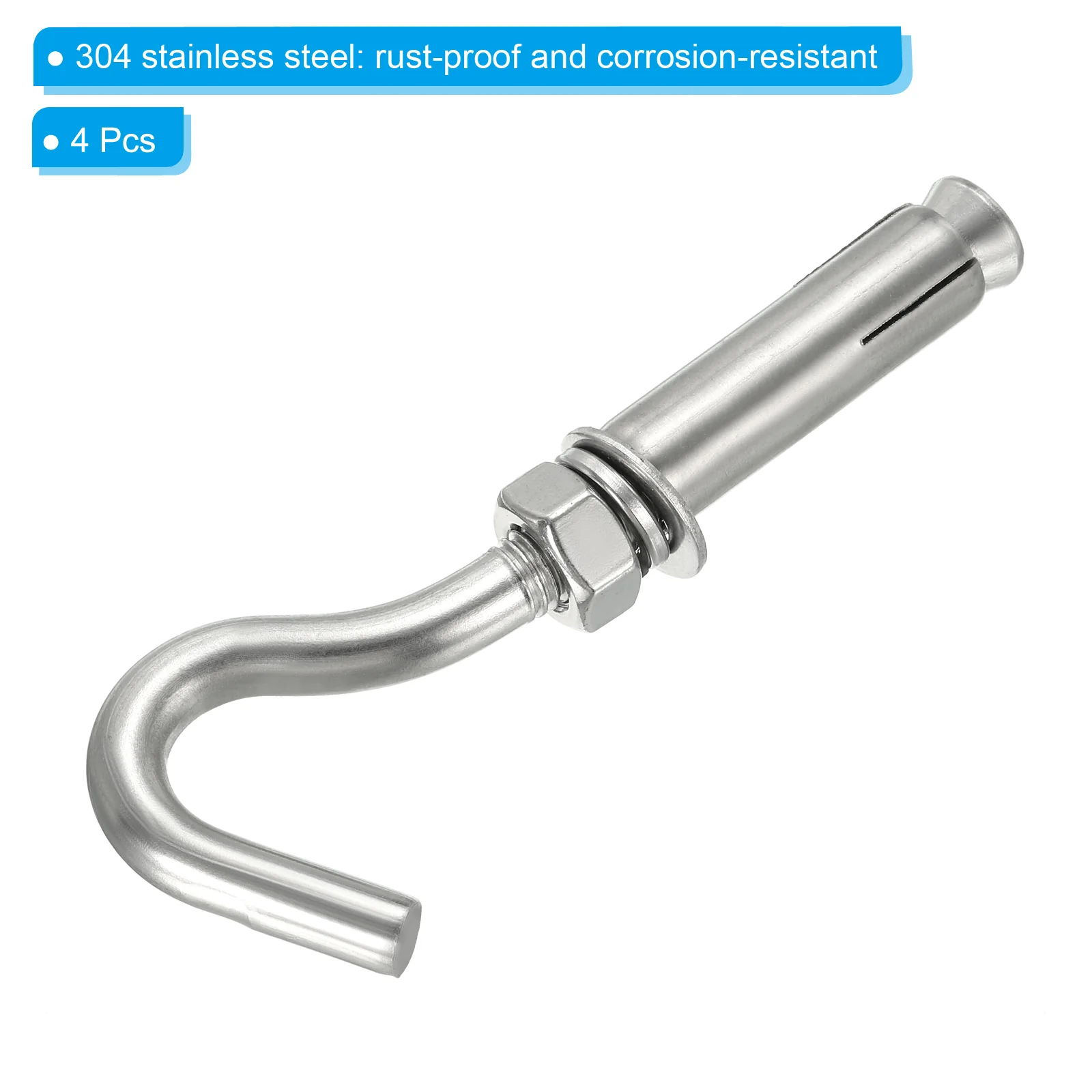 Expansion Hook 340 Stainless Steel Concrete Wall Hook Open Cup Hook - Image 28