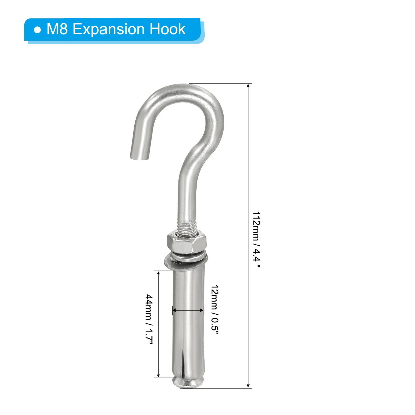 Expansion Hook 340 Stainless Steel Concrete Wall Hooks Open Cup Hook - Image 7