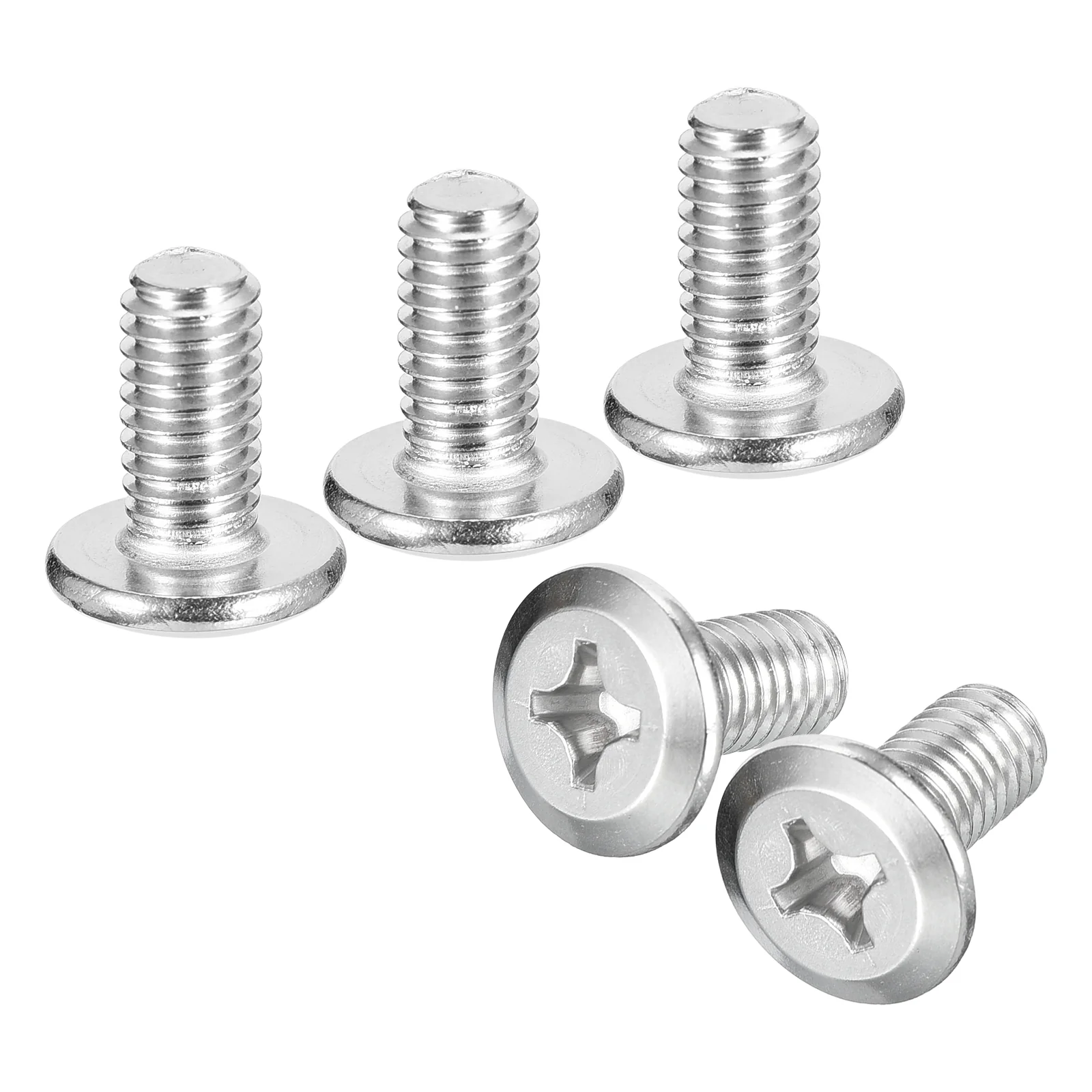 Uxcell M6x12mm Flat Round Head Phillips Head Screw, 20Pcs Phillips Drive Machine Screw