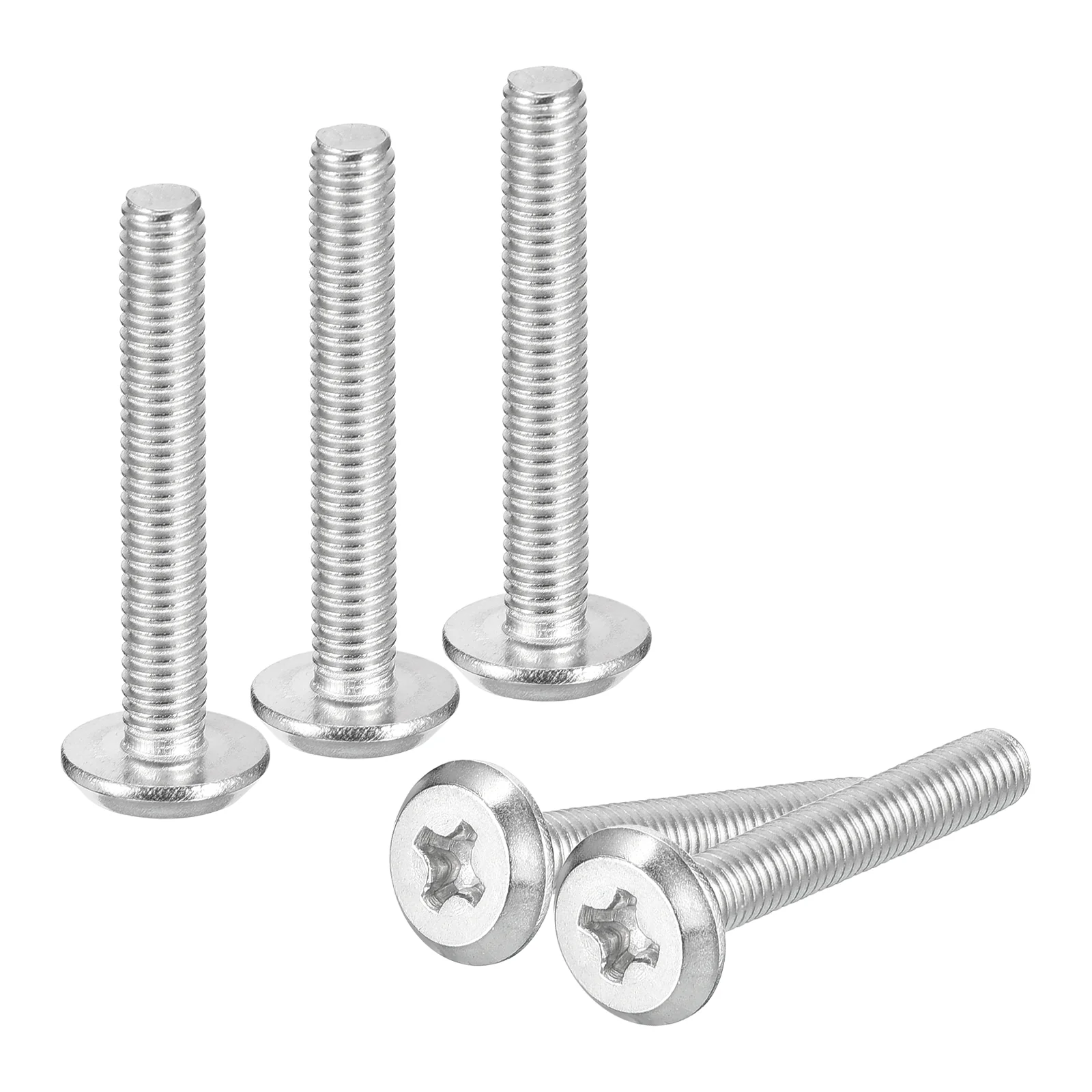 Uxcell M3x20mm Flat Round Head Phillips Head Screw, 10Pcs Phillips Drive Machine Screw