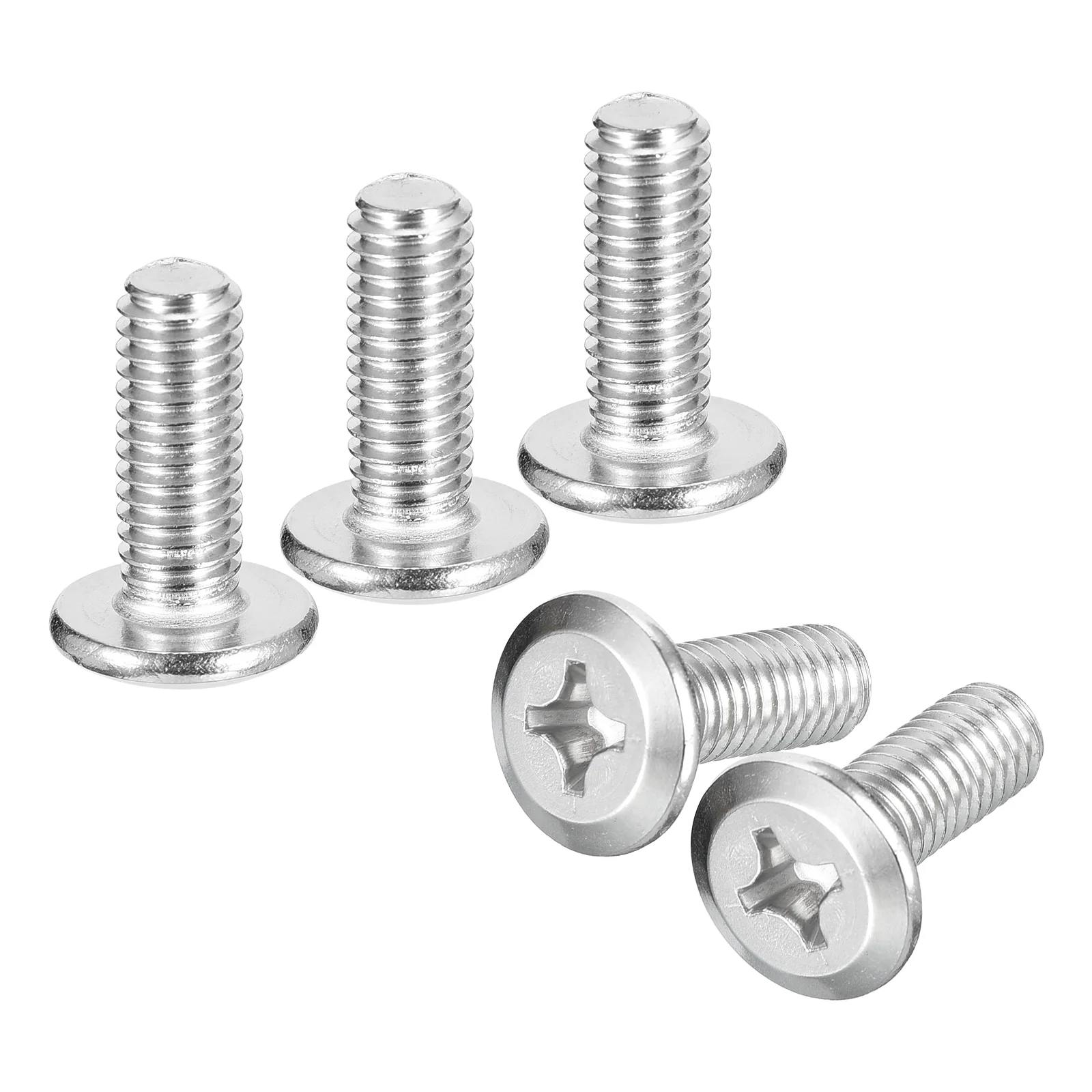 Uxcell M6x16mm Flat Round Head Phillips Head Screw, 20Pcs Phillips Drive Machine Screw