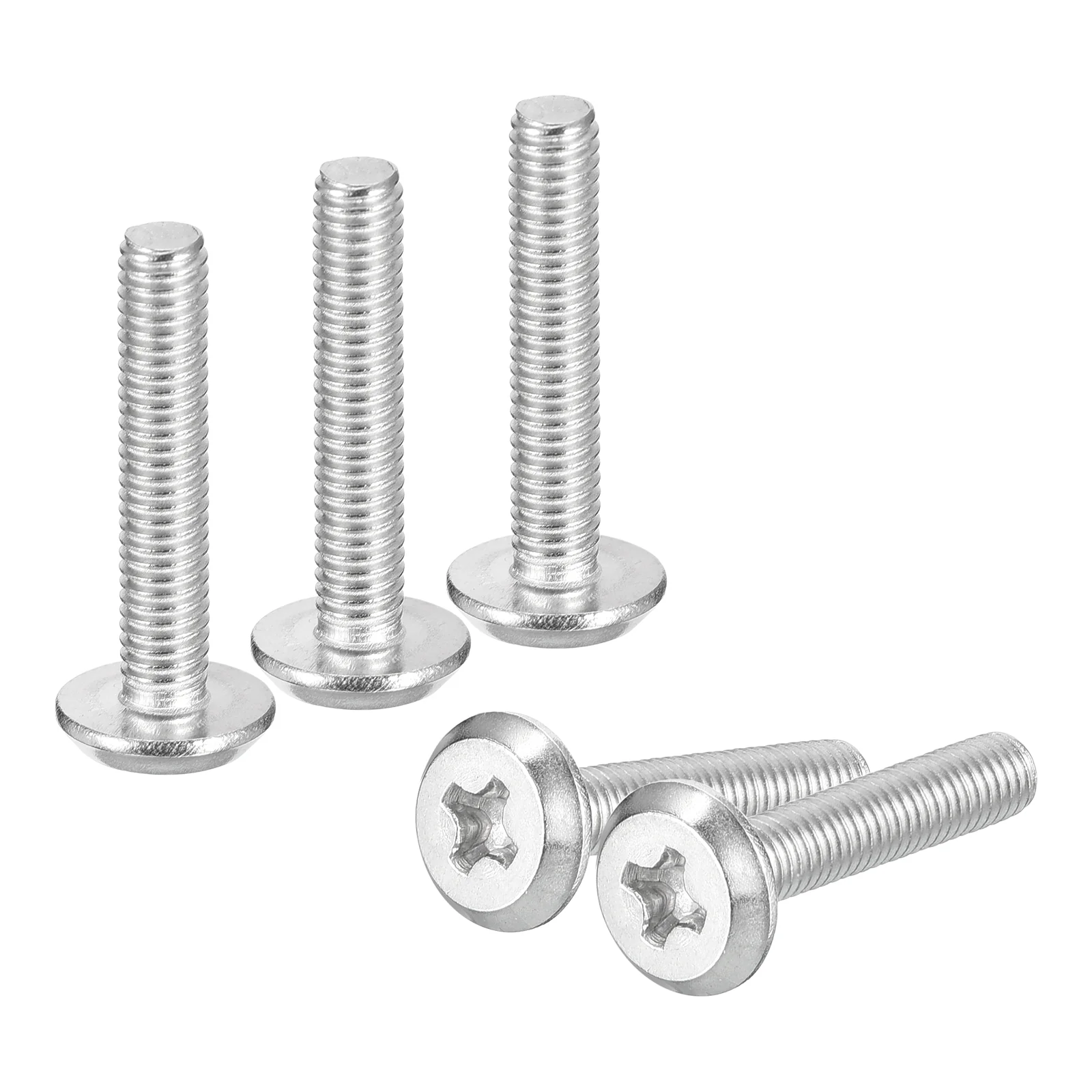 Uxcell M3x16mm Flat Round Head Phillips Head Screw, 100Pcs Phillips Drive Machine Screw