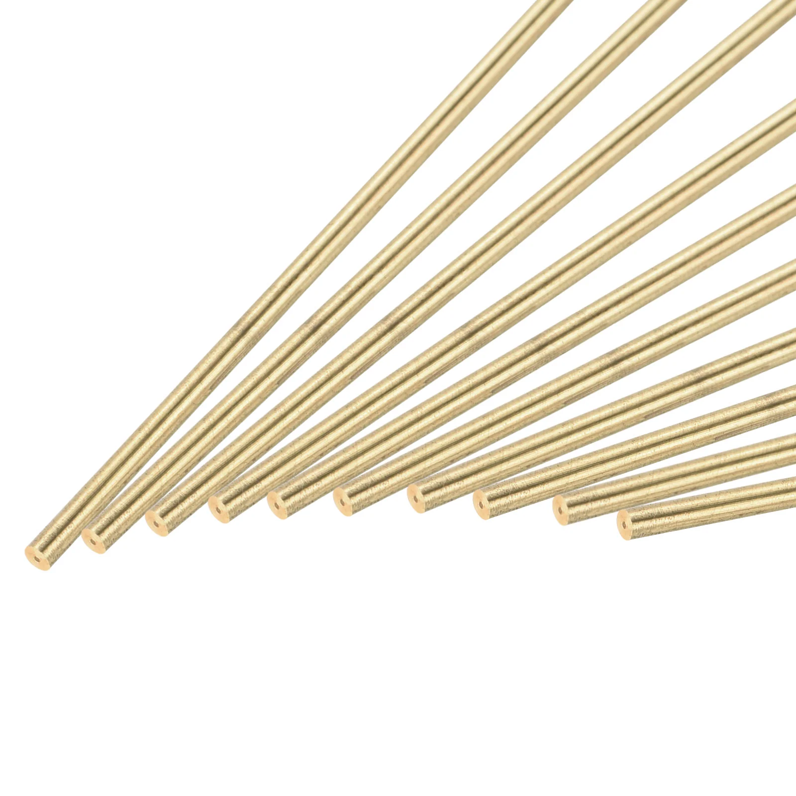 Uxcell 2.5mm x 300mm Brass Round Rod, Metal Solid Shaft Rods Lathe Bar 10pcs