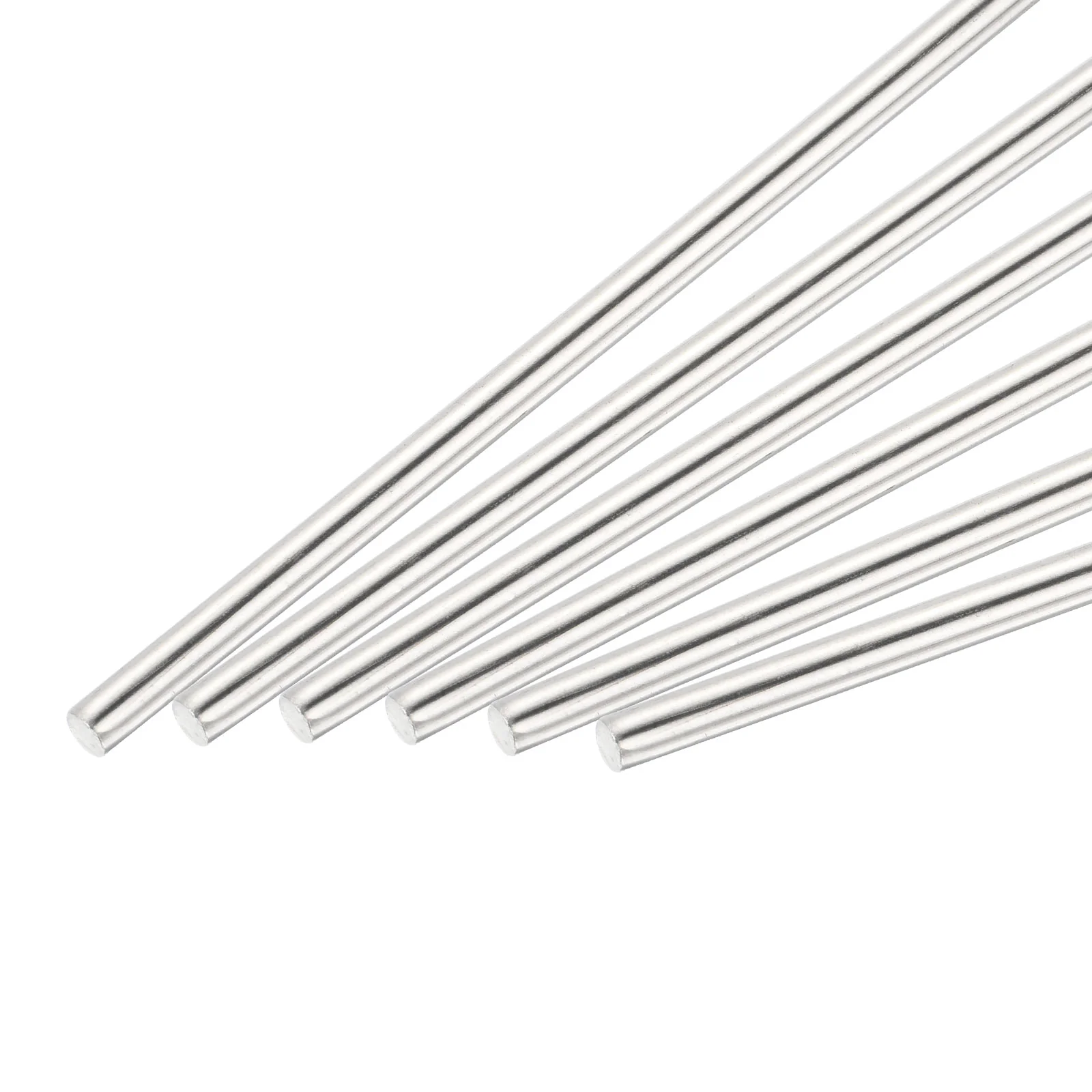 6Pcs 304 Stainless Steel Round Rods Bar 6mm x 100mm for Various Shaft DIY
