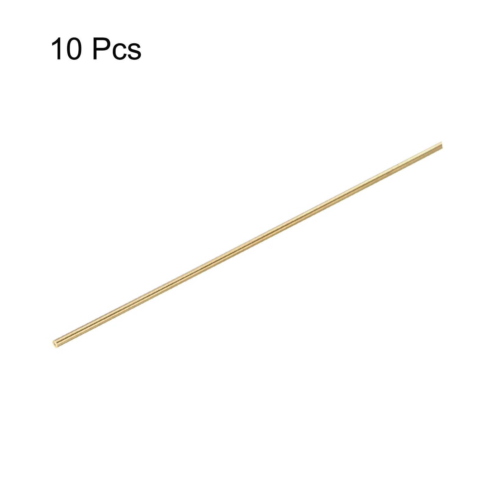 Uxcell 1mm x 300mm Brass Round Rod, Metal Solid Shaft Rods Lathe Bar 10pcs - Image 3