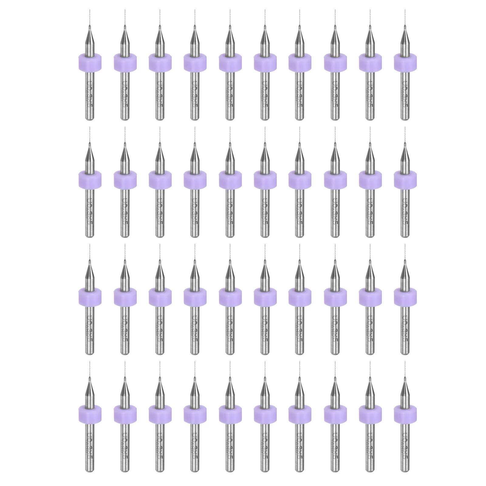 Uxcell 40pcs 0.3mm Tungsten Carbide CNC Engraving Print Circuit Board PCB Drill Bits