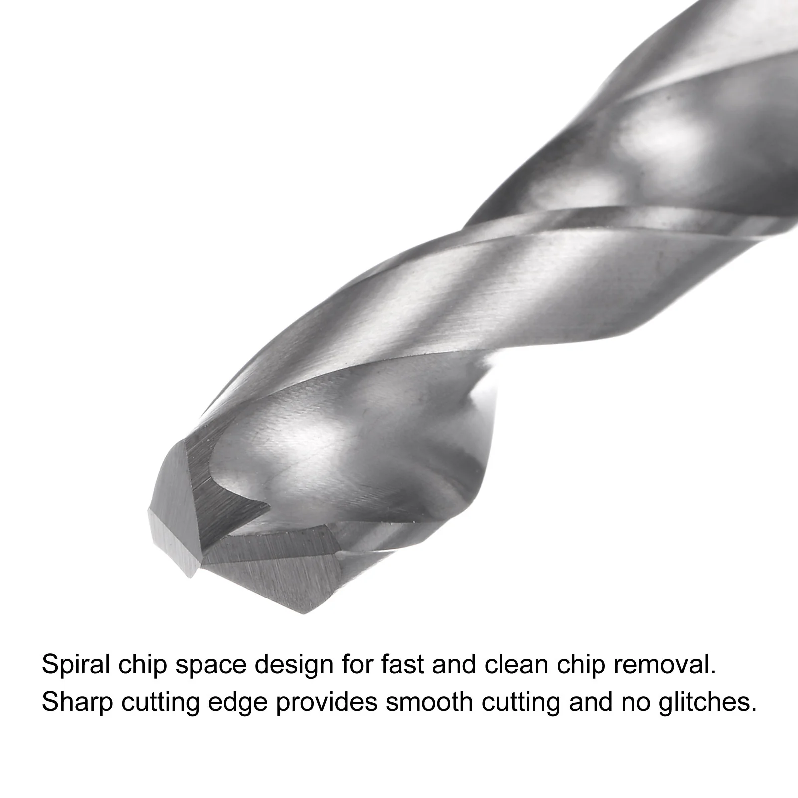 Uxcell 10.7mm C2/K20 Tungsten Carbide Straight Shank Spiral Flutes Twist Drill Bit - Image 3