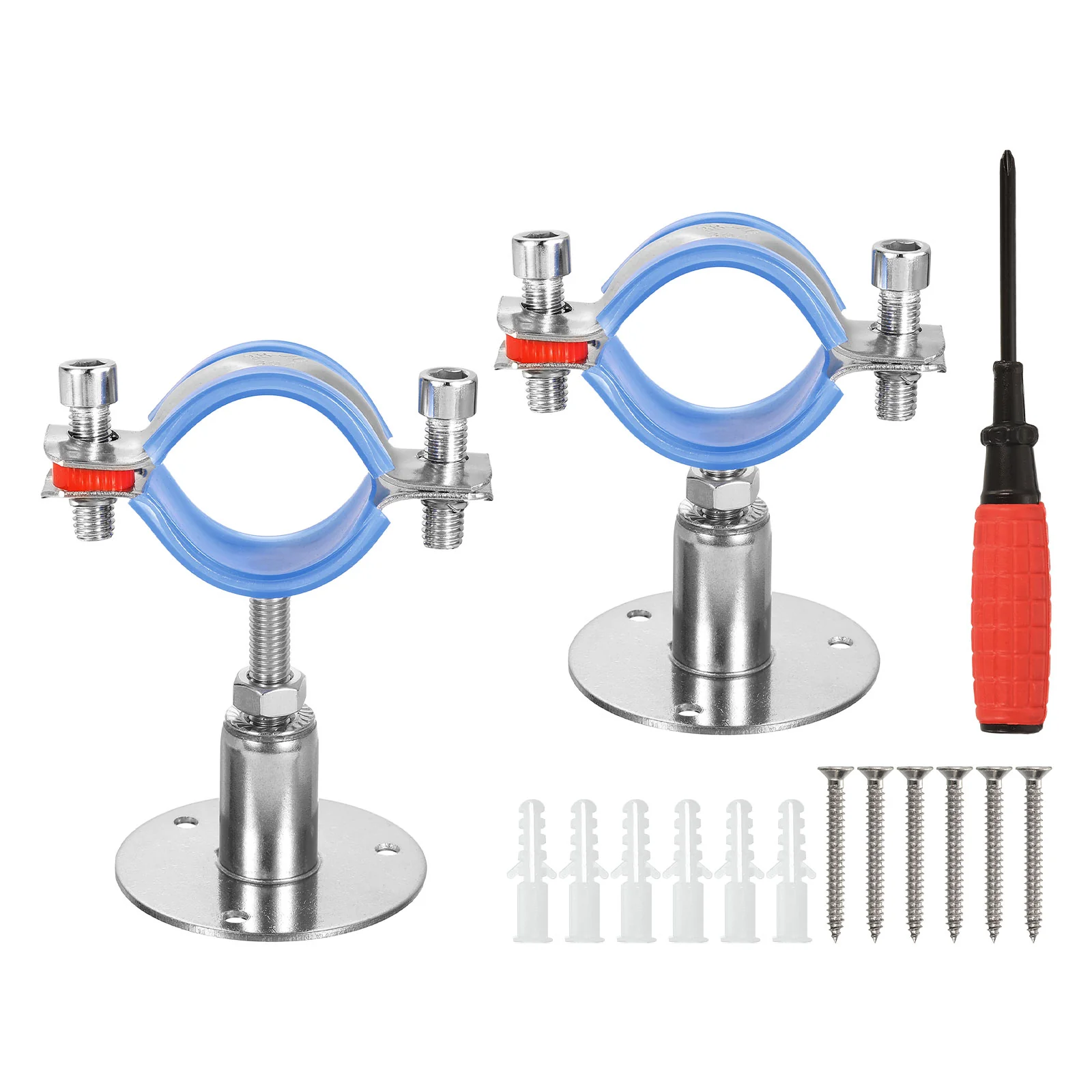 Uxcell 4pcs Pipe Support, Adjustable Height 30-50mm for OD Pipe 38-40mm