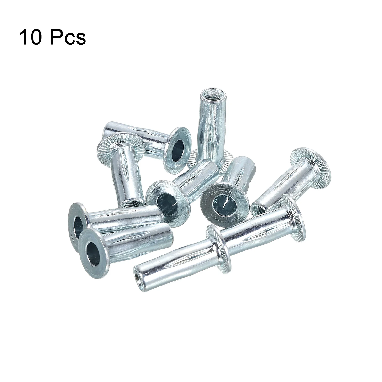 Uxcell M6 Multi-Grip Rivet Nuts, 10pcs Pre-Bulbed Insert Nut Carbon Steel - Image 3