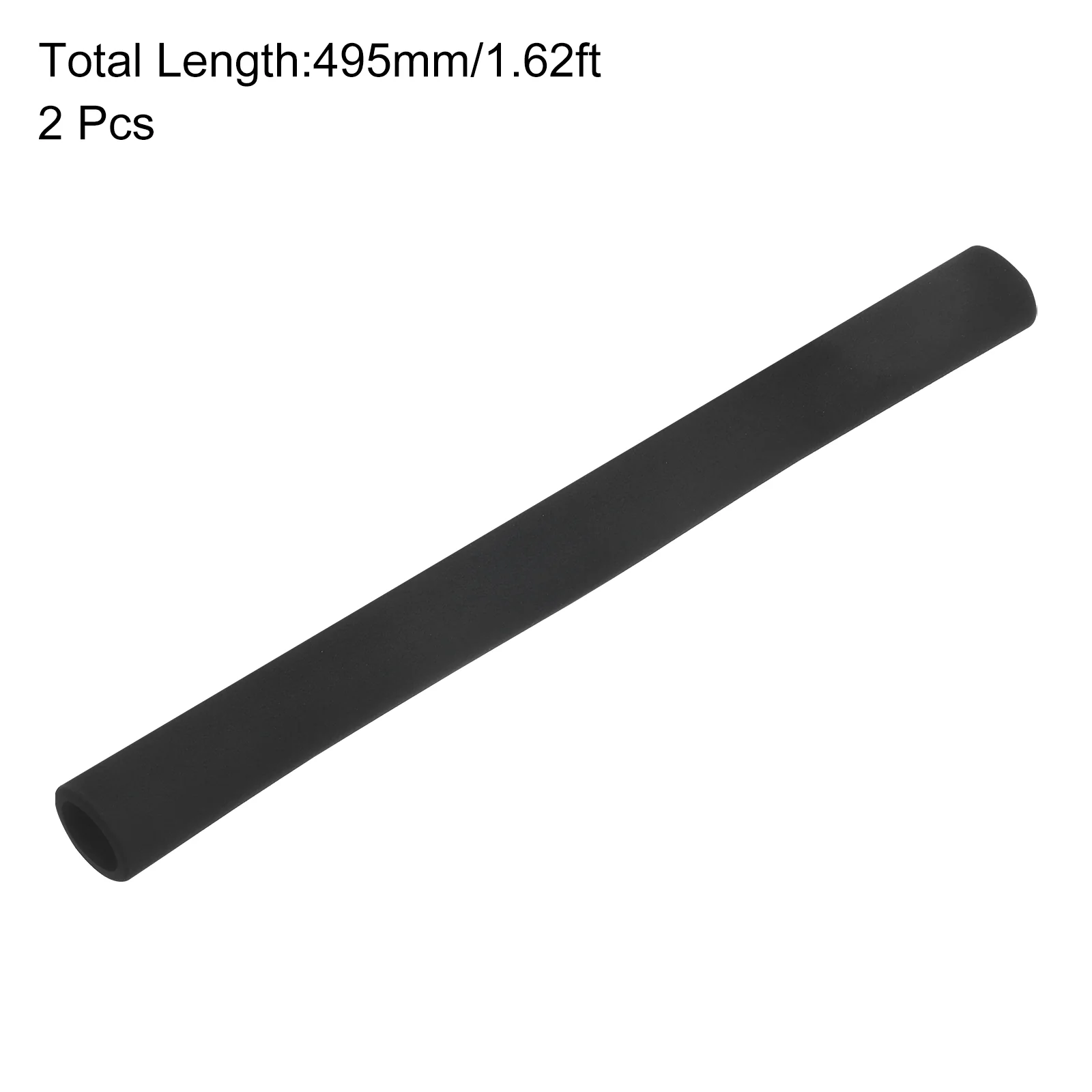 Uxcell Foam Tubing for Grip Support, Pipe Insulation, 35mm ID 45mm OD 495mm Black 2pcs - Image 2