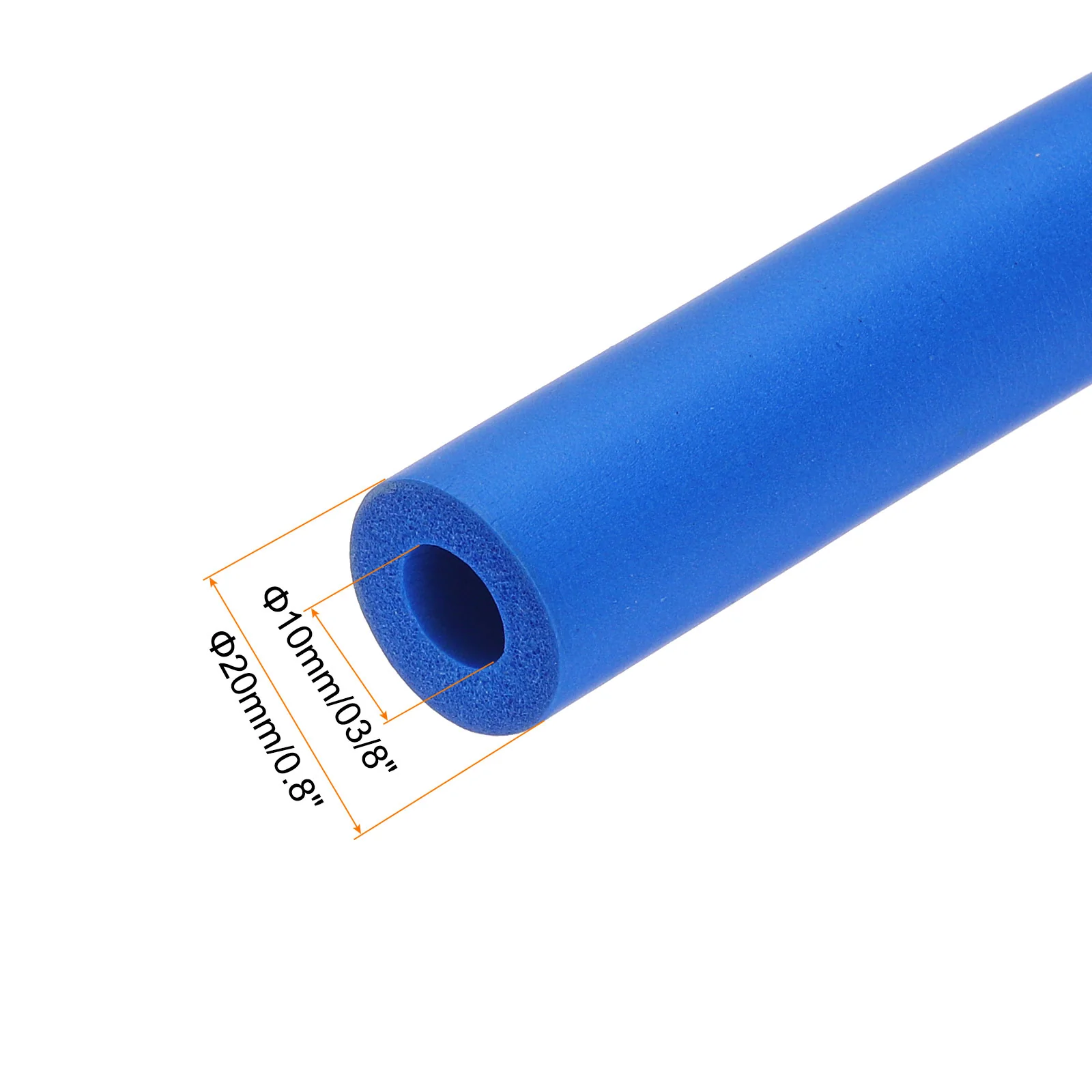 Uxcell Pipe Insulation Tube Foam Tubing for Handle Grip 10mm ID 20mm OD 2m Blue - Image 3