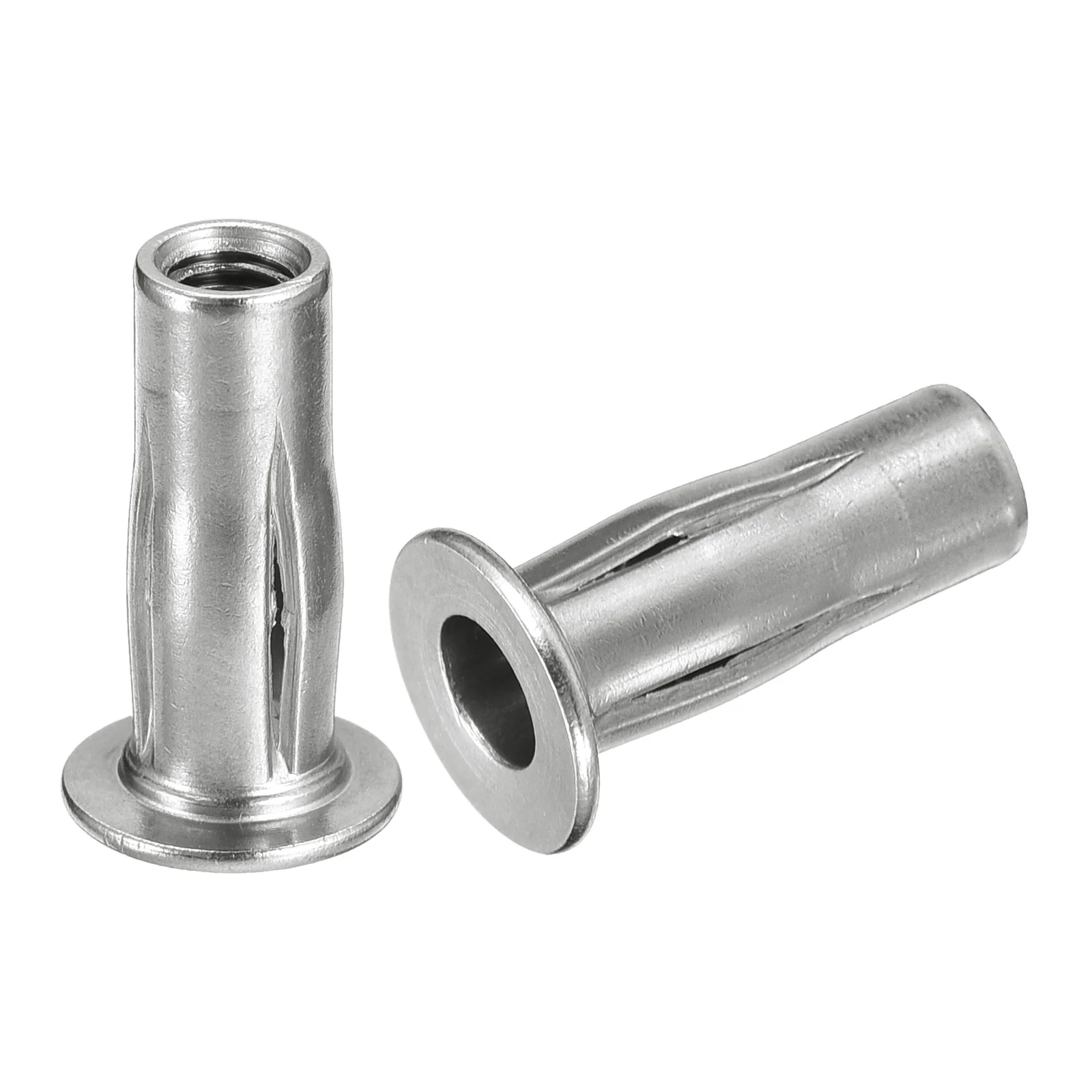 Uxcell M5 Multi-Grip Rivet Nuts, 8pcs Pre-Bulbed Insert Nut 304 Stainless Steel