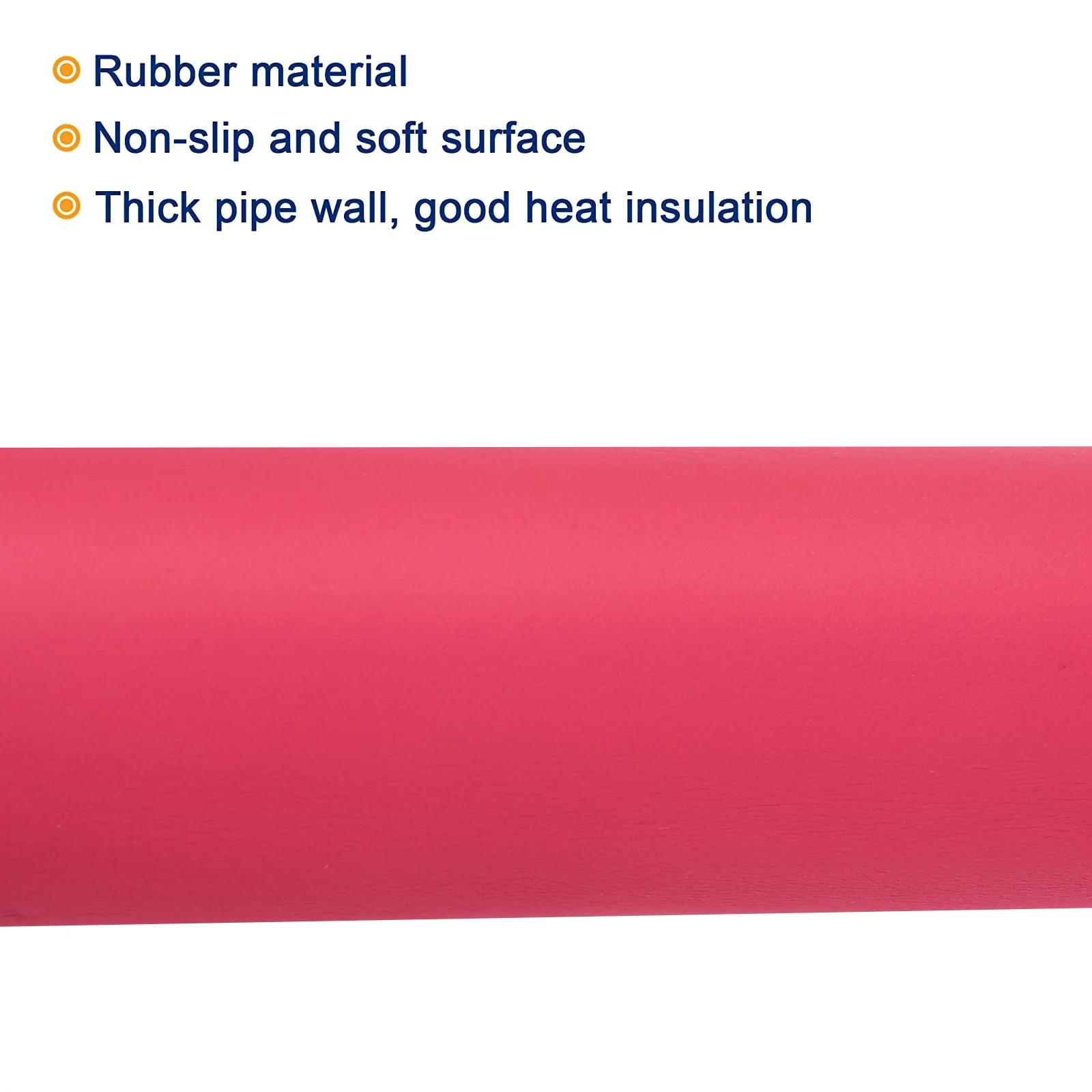 Pipe Insulation Foam Tube Lagging Insulation Pipe 44mm ID 54mm OD 20" Heat Preservation for Handle Grip Support, Red - Image 3