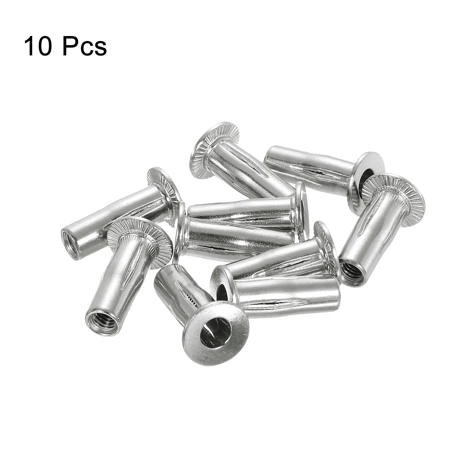 Uxcell 10pcs M6 Multi-Grip Rivet Nuts Pre-Bulbed Insert Nut 304 Stainless Steel - Image 3