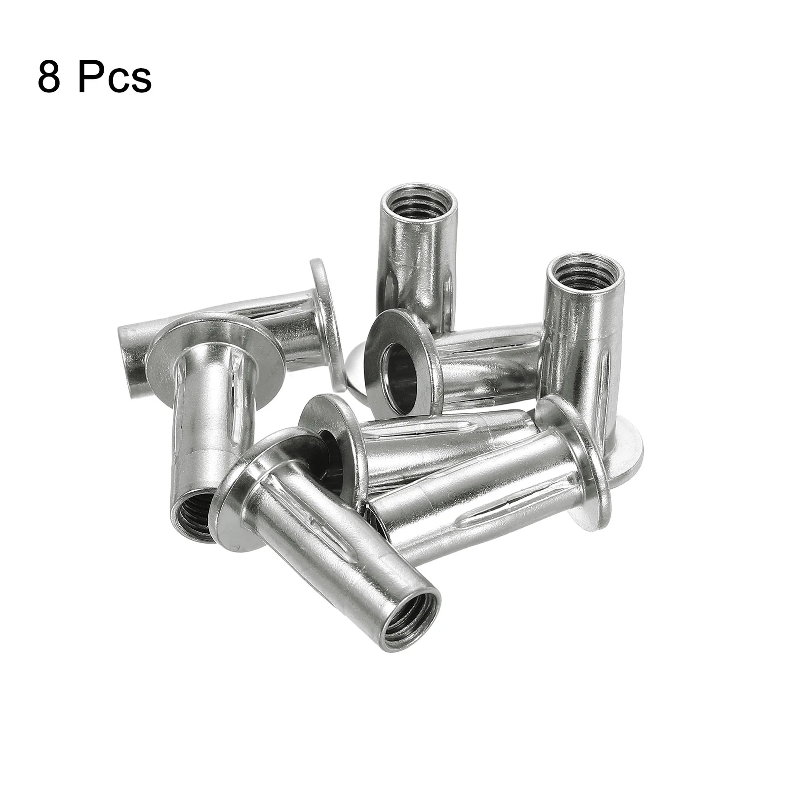 Uxcell M10 Multi-Grip Rivet Nuts, 8pcs Pre-Bulbed Insert Nut 304 Stainless Steel - Image 3