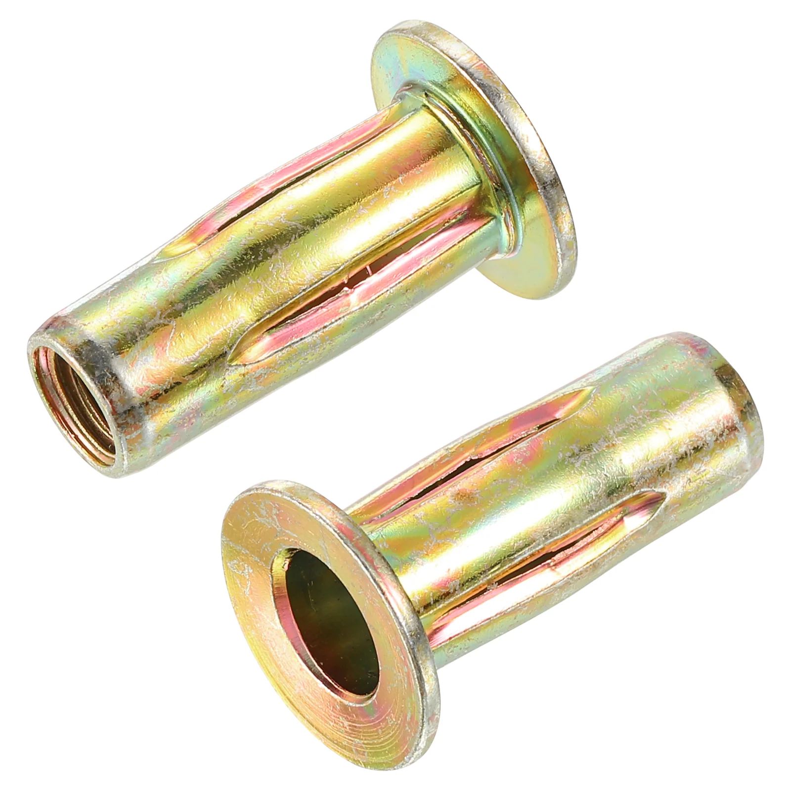 Uxcell Multi-Grip Rivet-Nut, M8 Pre-Bulbed Shank Carbon Steel Color-Zinc-Plated 10Pcs