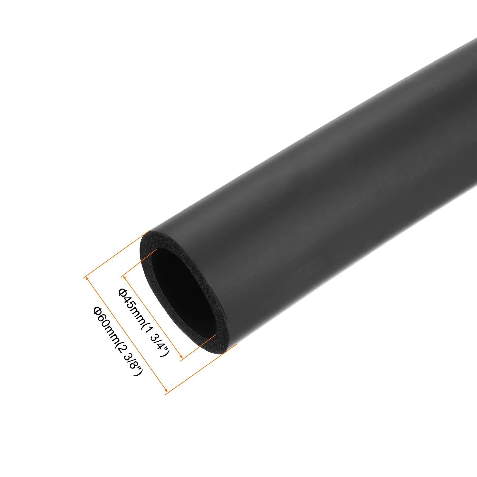 Uxcell 2pcs 3.3ft Foam Pipe Insulation Tube 1 3/4 inch(45mm) ID 2 3/8 inch(60mm) OD - Image 3
