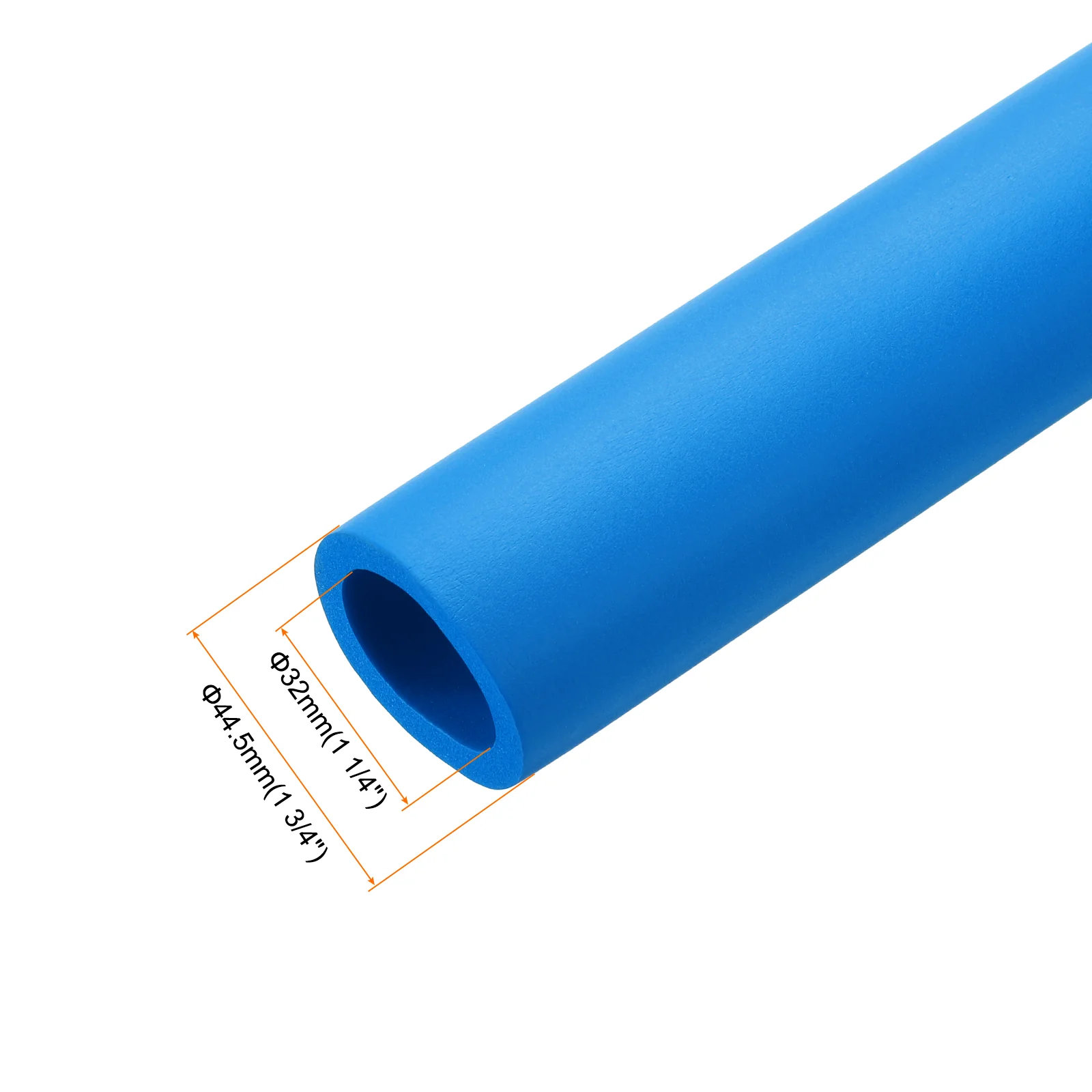 Uxcell Foam Tubing for Handle Grip Support Pipe Insulation 32mm ID 44.5mm OD 1m Blue - Image 3
