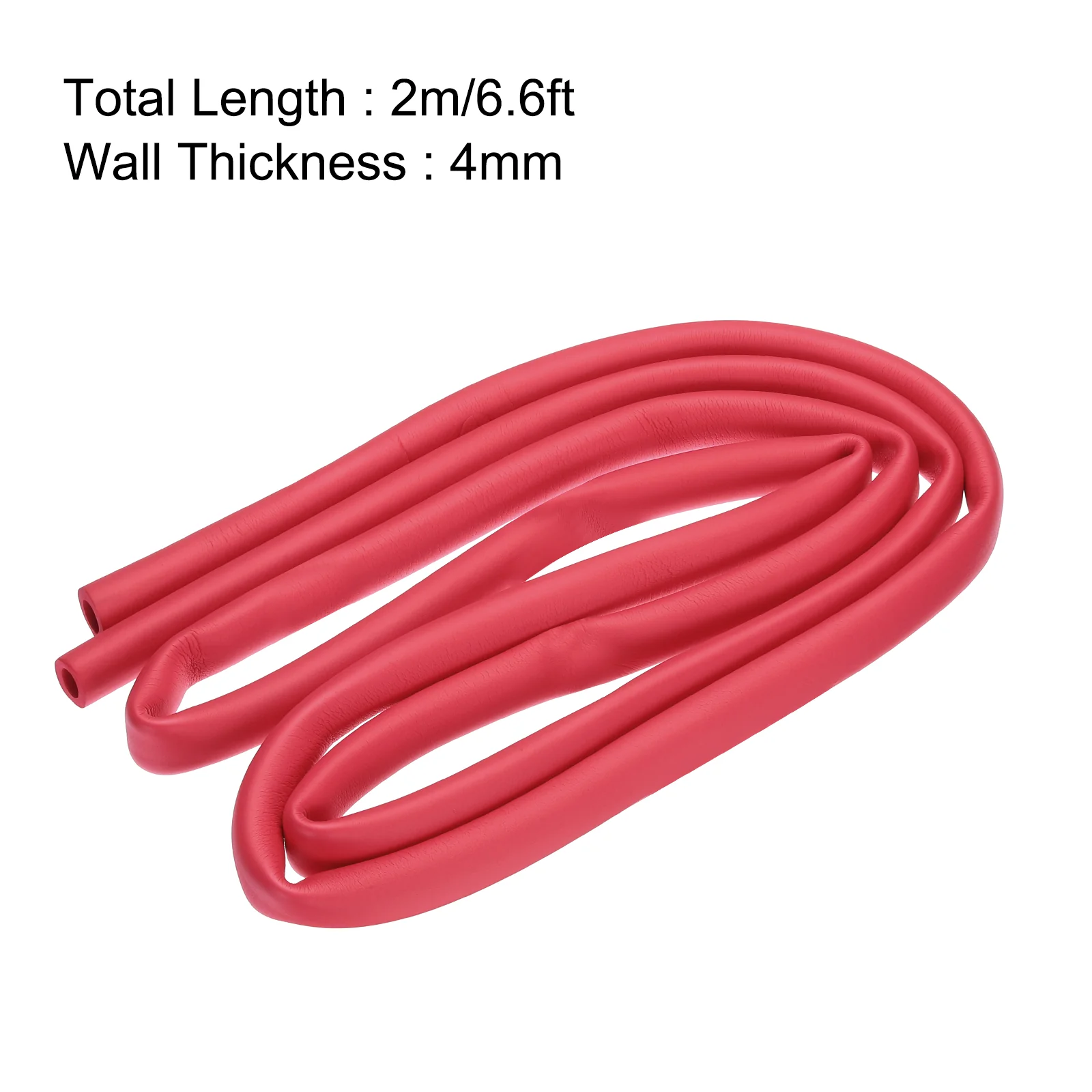 Uxcell Pipe Insulation Tube Foam Tubing for Handle Grip 12mm ID 20mm OD 2m Red - Image 2