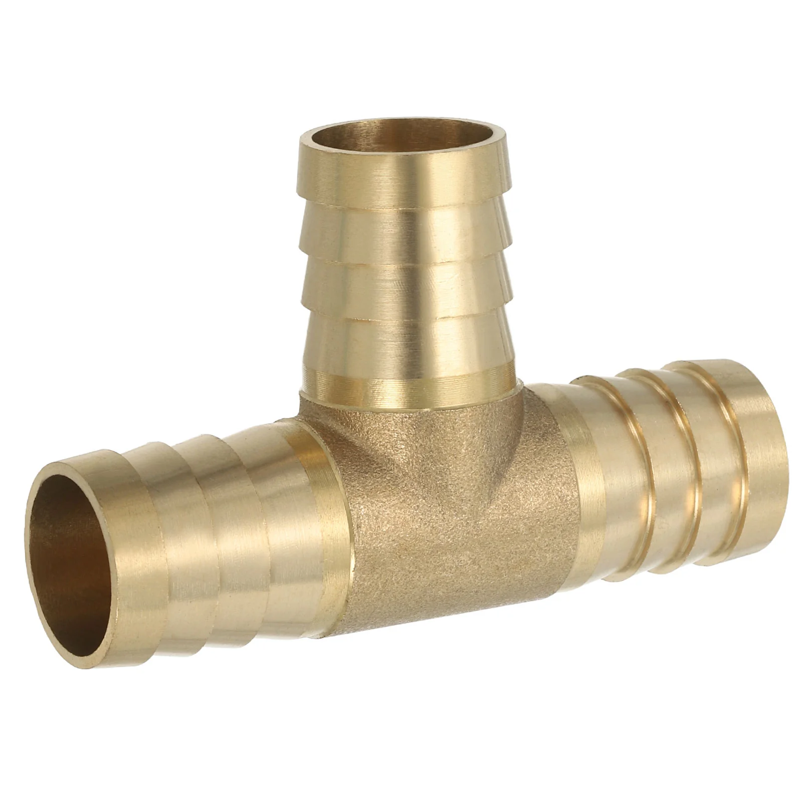 3/4" Brass Tee Barb Hose Fitting 3 Ways Adapter Union Barbed Split, Golden