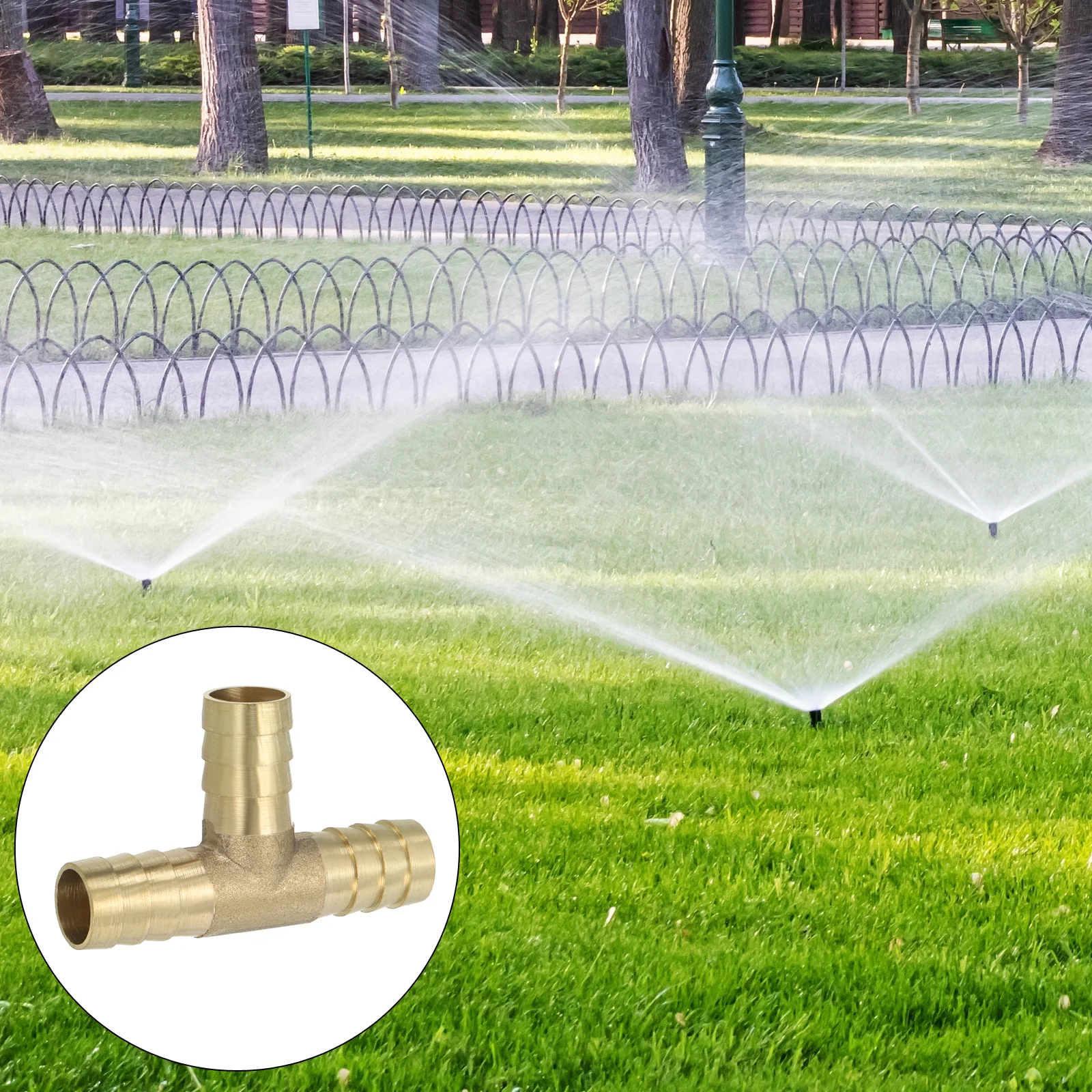 20 Pcs 1/4" Brass Tee Barb Hose Fitting 3 Ways Adapter Union Barbed Split,Golden - Image 6